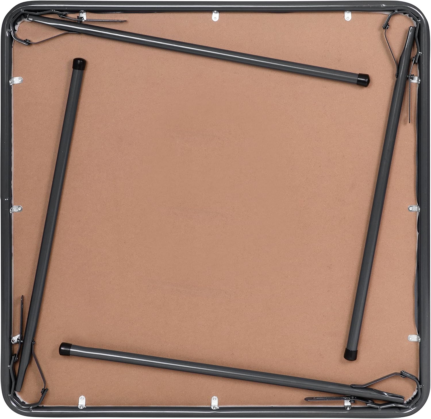Flash Furniture Madelyn 33.5" Square Folding Multipurpose Card Table with Padded Vinyl Top, Portable Folding Game Table for 4 Players, Black