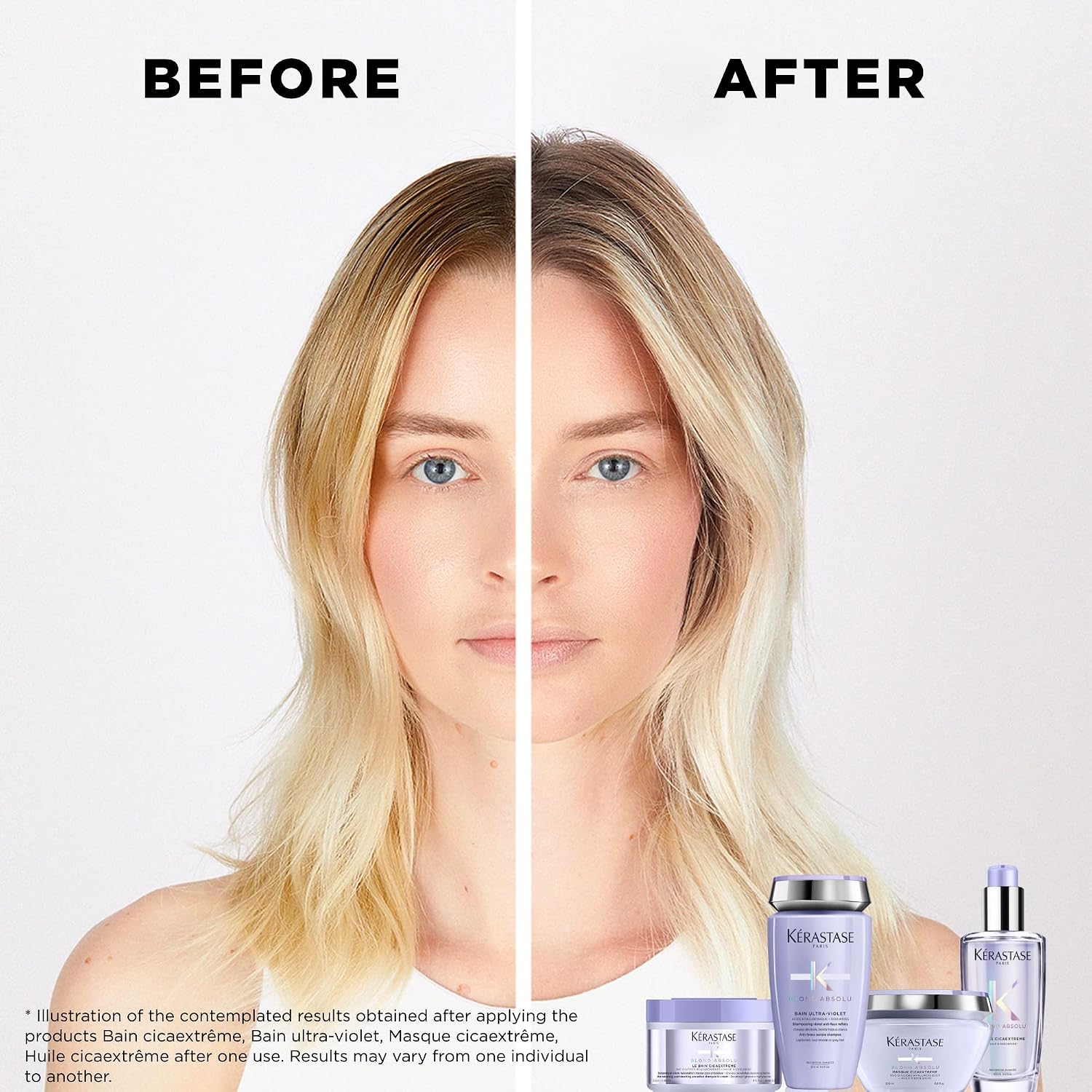 KERASTASE Blond Absolu Cicaplasme Serum - Hydrating Leave In Serum For Color Treated Hair, Heat Protects Up To 450°F