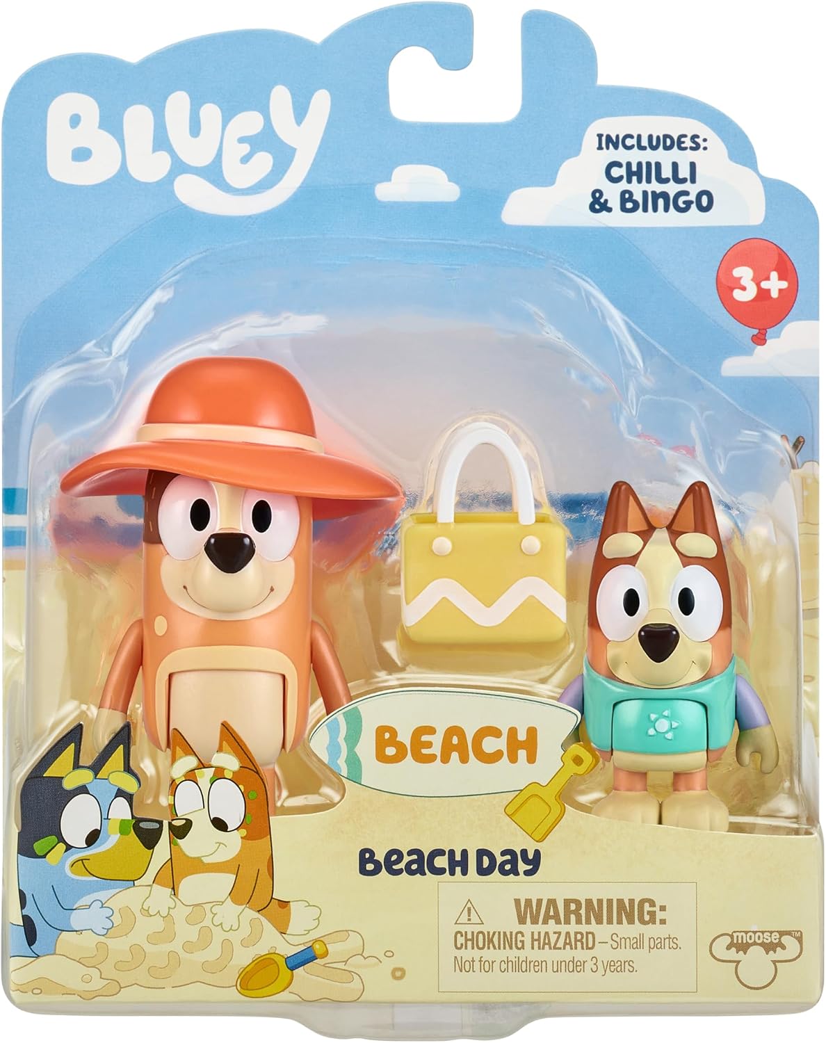 Bluey School Figurine Toys Pack of 4, Articulated Character Toys with Chloe, Rusty, and Calypso Figurines, Small Action Figures for Kids Ages 3+