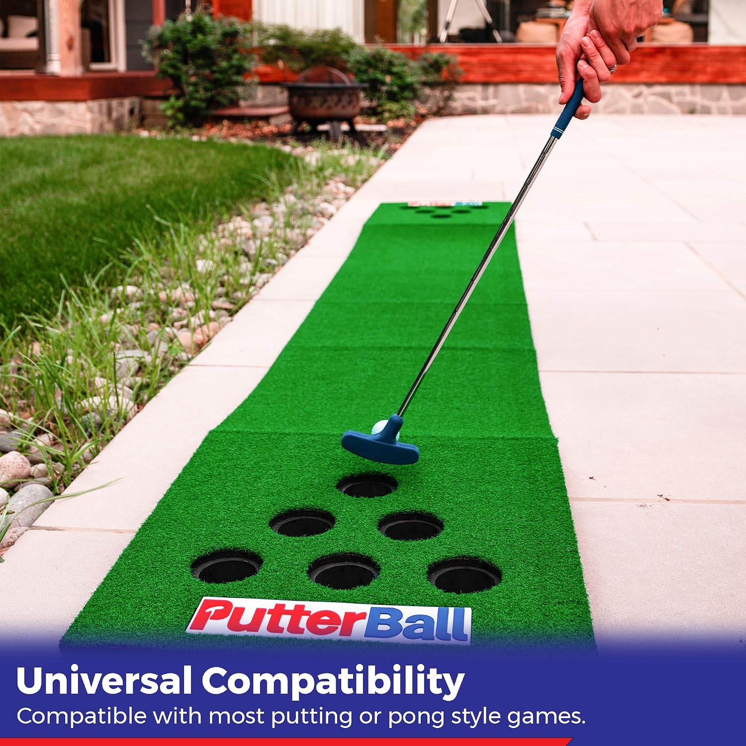 PutterBall Golf Accessories Set – Includes 2 Premium Putters & 2 Balls – Replacement Set for PutterBall Pong Game – Indoor Outdoor Putting