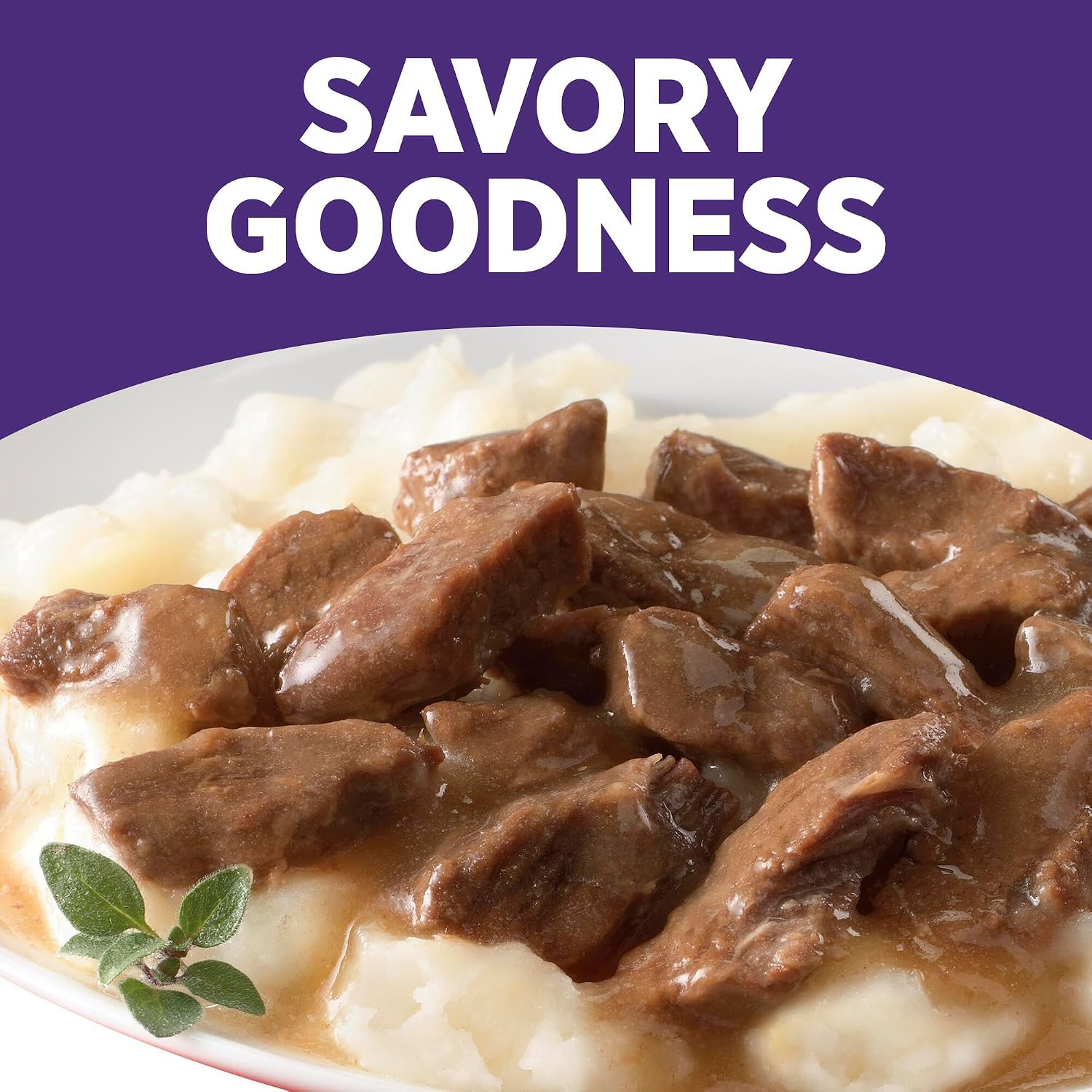 HORMEL COMPLEATS Tender Beef With Mashed Potatoes & Gravy Microwave Tray, 9 oz. (6 Pack) | Heat and Eat, Microwave Meals, Prepared Foods