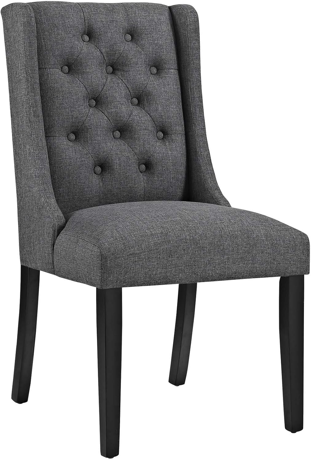 Modway Baronet Modern Tufted Upholstered Fabric Parsons Kitchen and Dining Room Chair in Beige