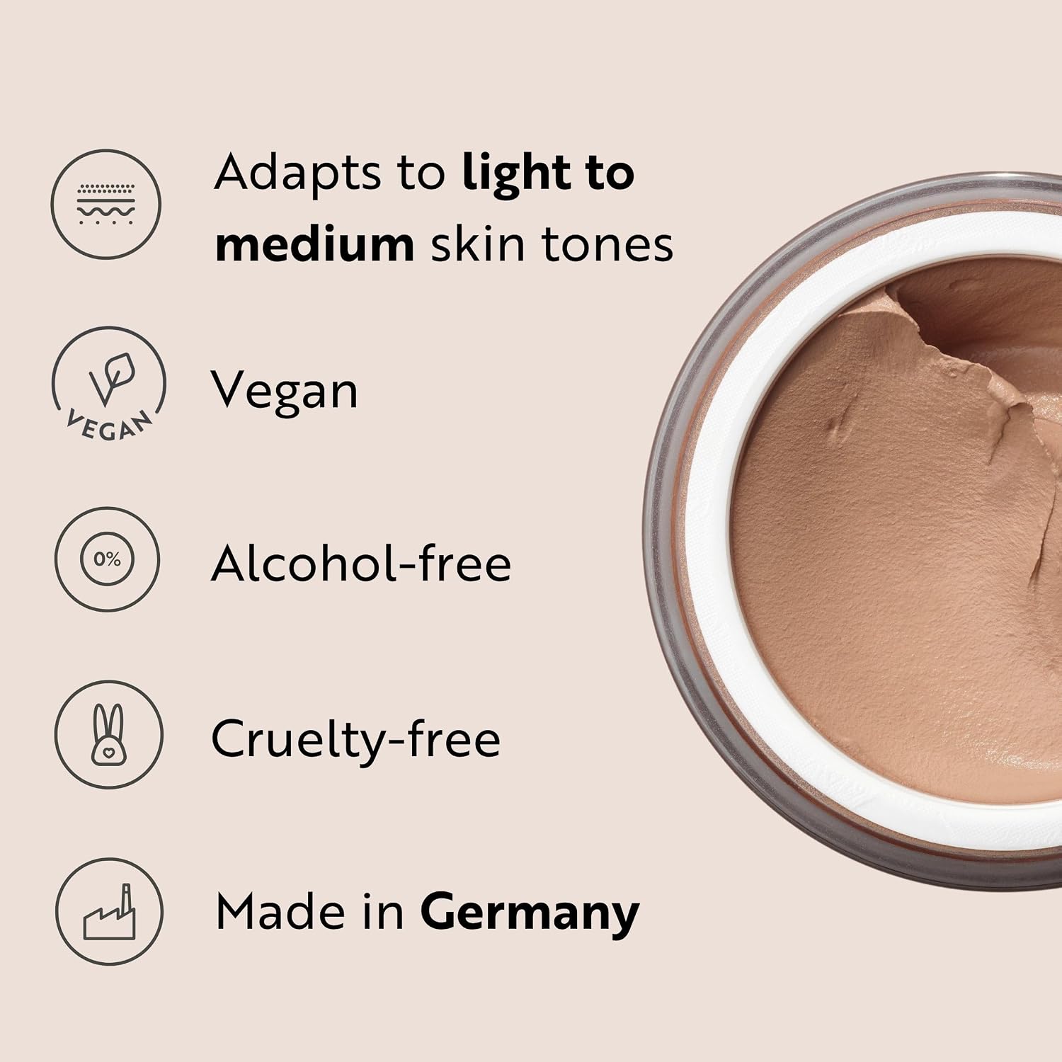 M. Asam Magic Finish Make-up Mousse (1.01 Fl Oz) | 4in1 Primer, Foundation, Concealer & Powder With Buildable Coverage, Hides Redness And Dark Spots, Light To Medium Skin