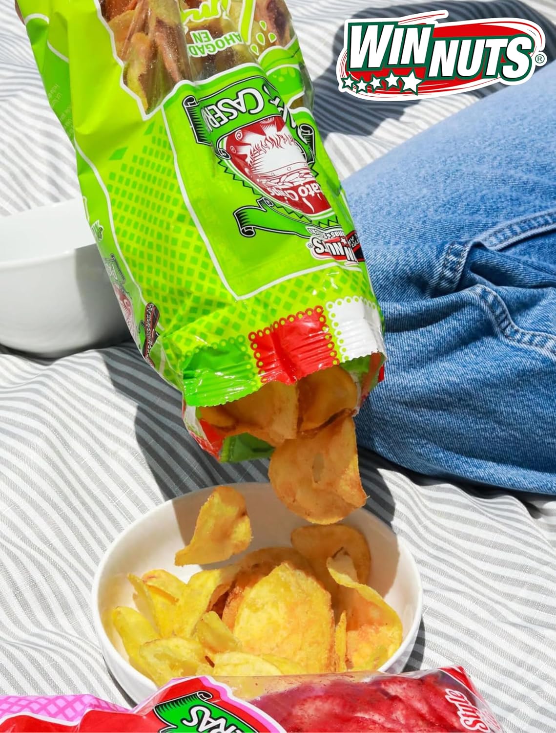 WINNUTS Jalapeño Chips Kettle Cooked (3 Pack, 5.6 oz Each) | Authentic Mexican Style Spicy Potatoes Chips | Homestyle "Papa Casera" for Parties