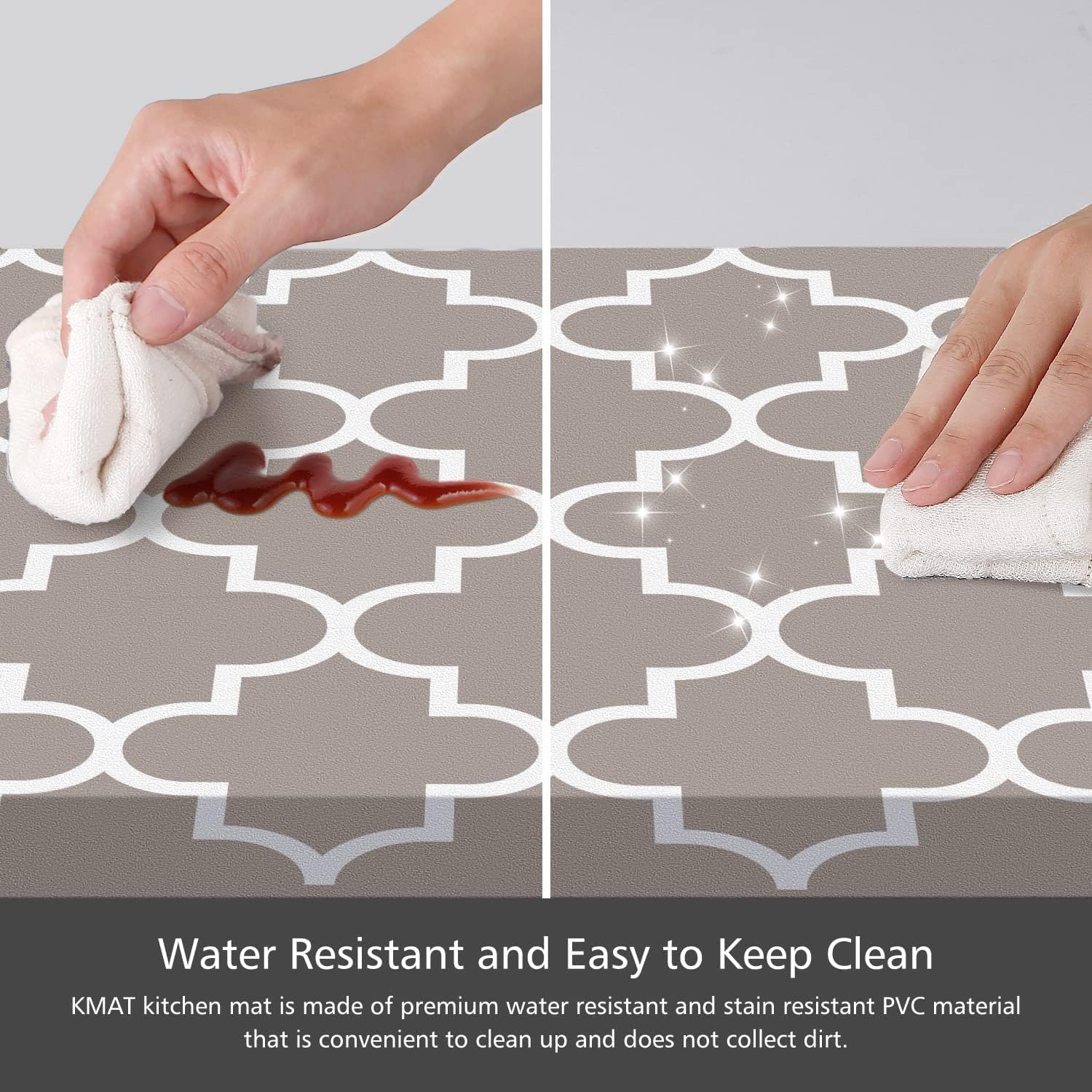 KMAT Kitchen Mat Set of 2,Cushioned Anti-Fatigue Kitchen Mats for Floor