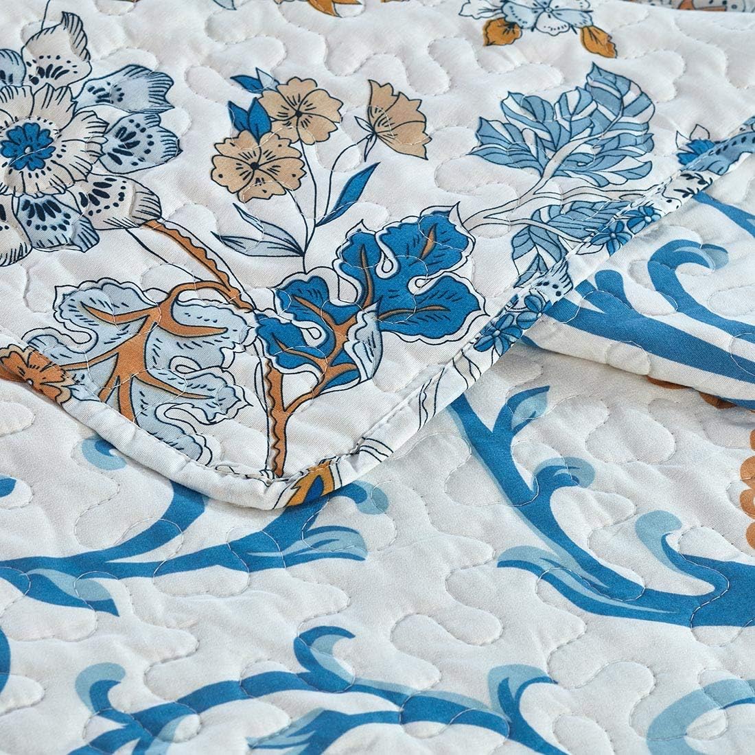 Royal Hotel Ayat Birds Oversized Coverlet Set Queen Size – Luxury Queen Quilt Bedspread, All Season Soft Filled Quilts