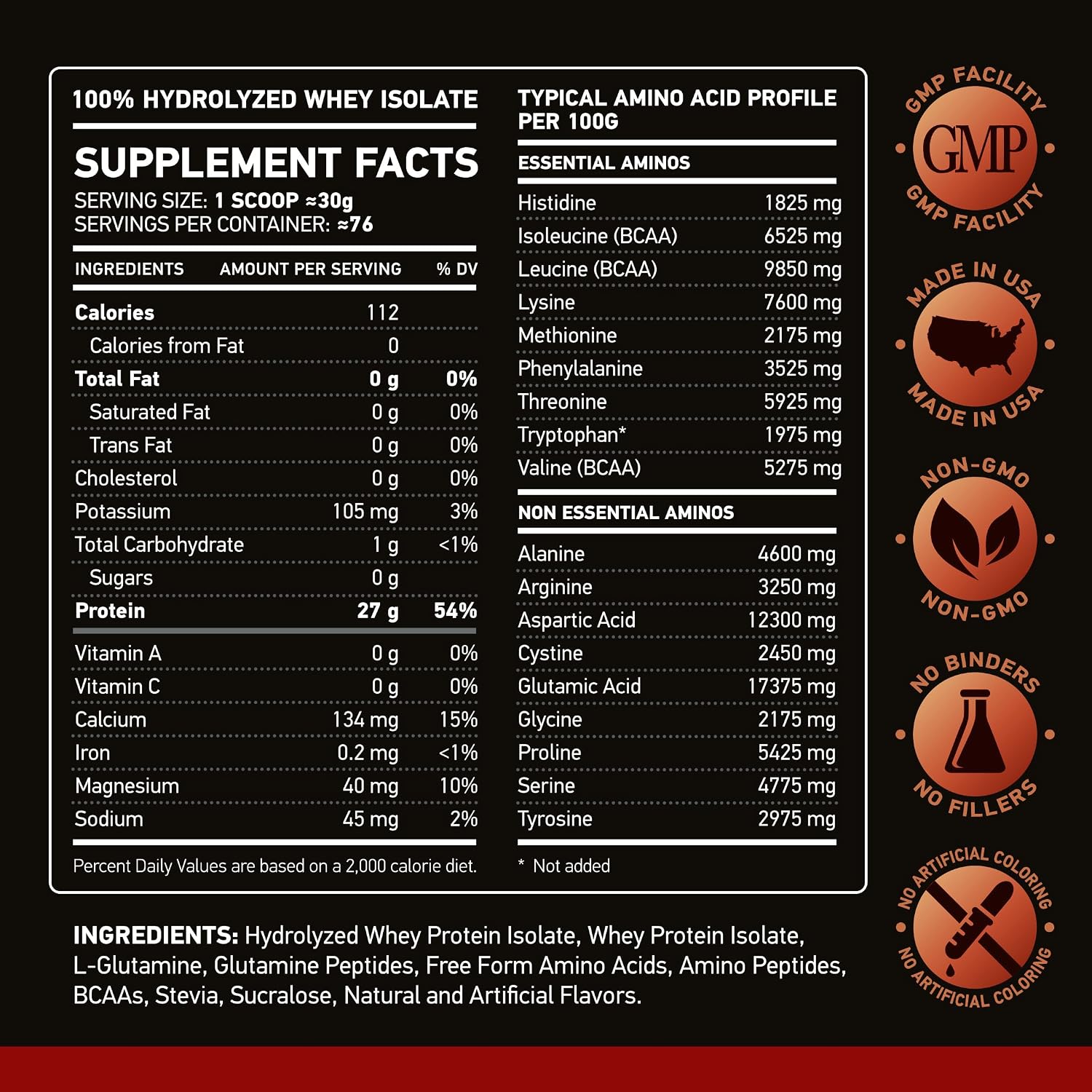 Hydrolyzed Whey Protein Isolate 5 lbs (Vanilla Deluxe)