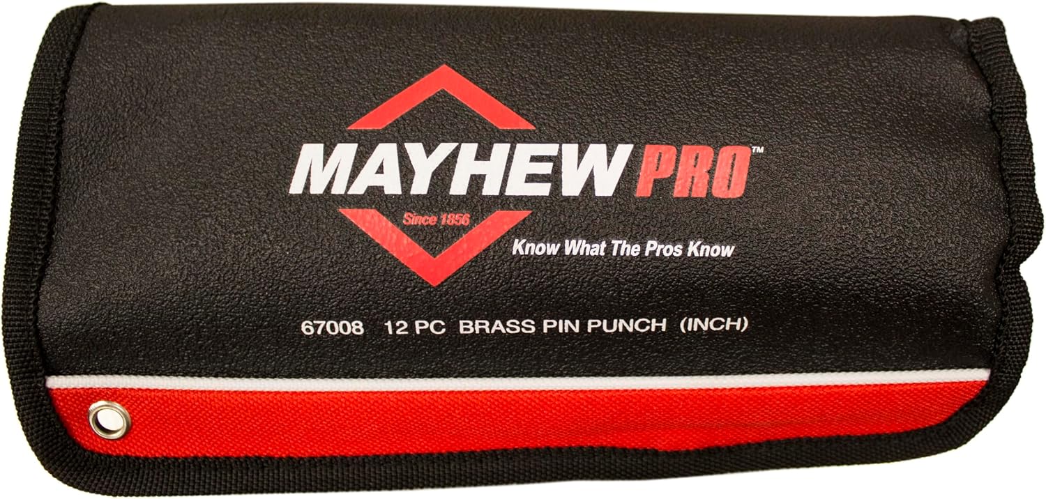 Mayhew Tools 67008 Brass Pin Punch, 12-Piece Set