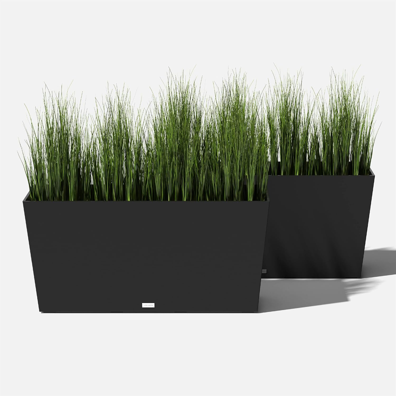 Veradek Pure Series Midori Planter - Wide Outdoor Planter | Made From Durable Plastic With Pre-Drilled Drainage Holes. Modern Porch/Patio Décor for Plants, Flowers and Herbs