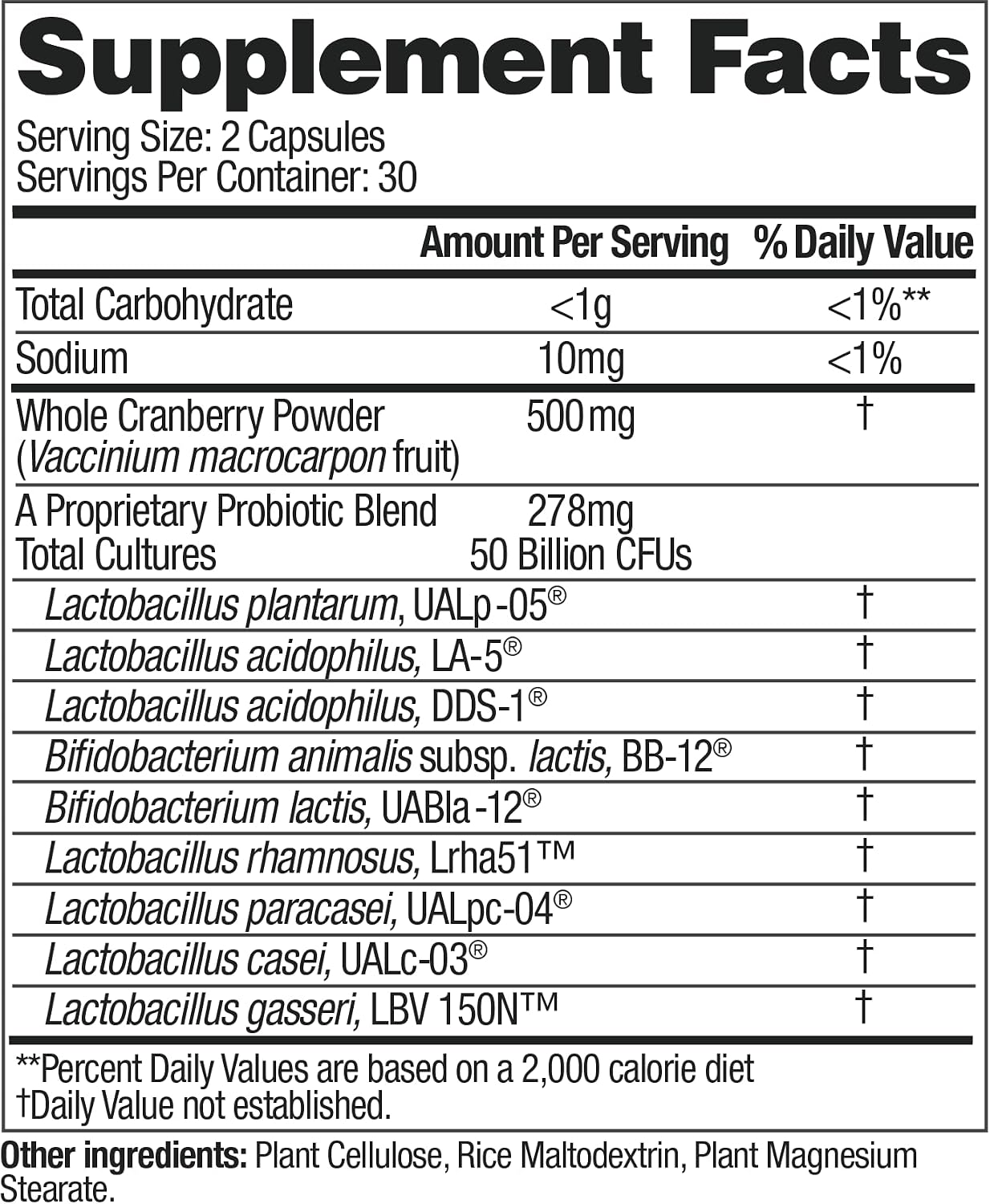 up4 Probiotic for Women, Vaginal, Digestive & Immune Support* 50B CFU 60 ct | Quad-Action Formula, Lactobacillus Strains, Whole Cranberry Powder