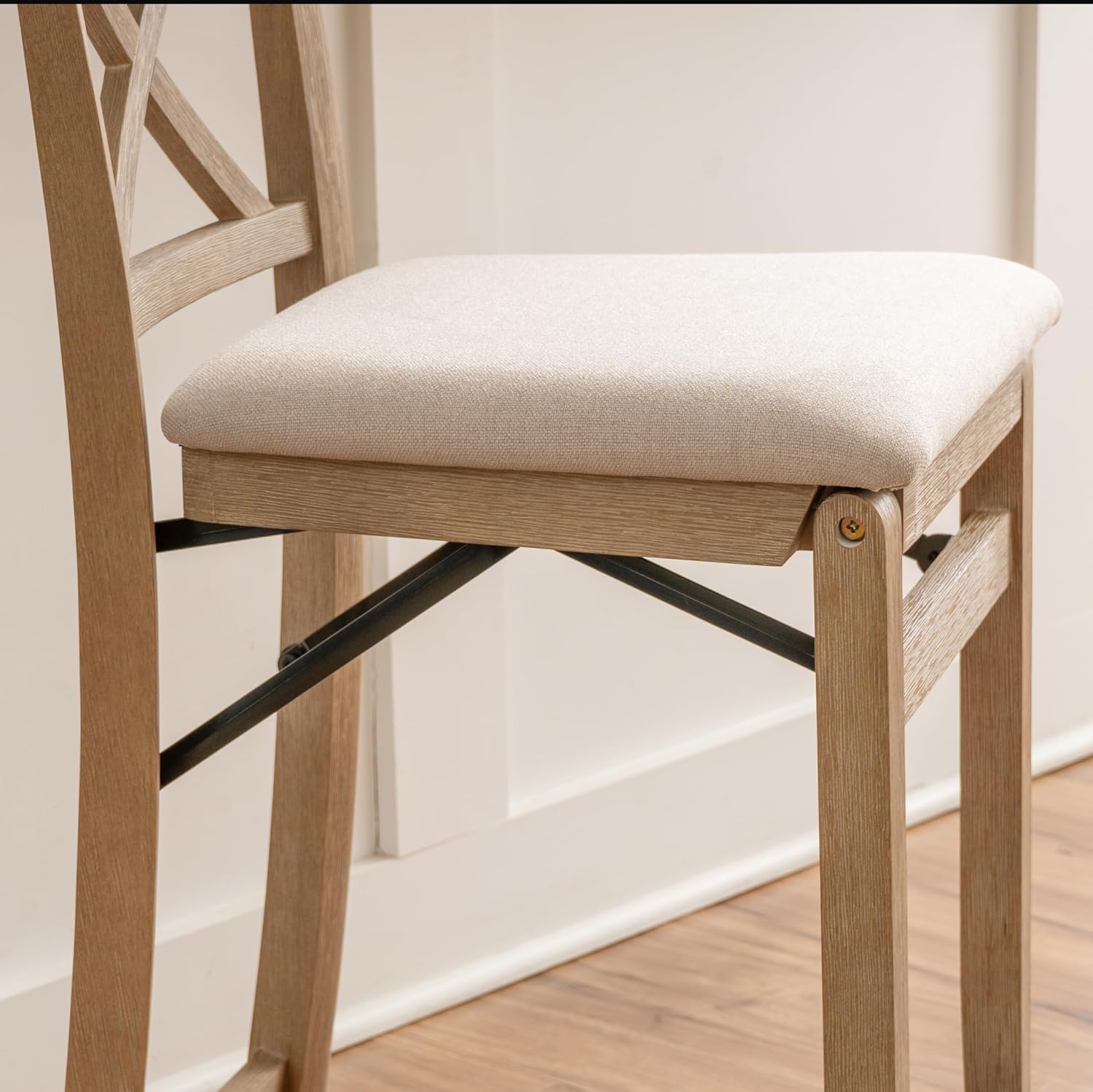 Linon Triena X Back Folding Counter Stool, Brown
