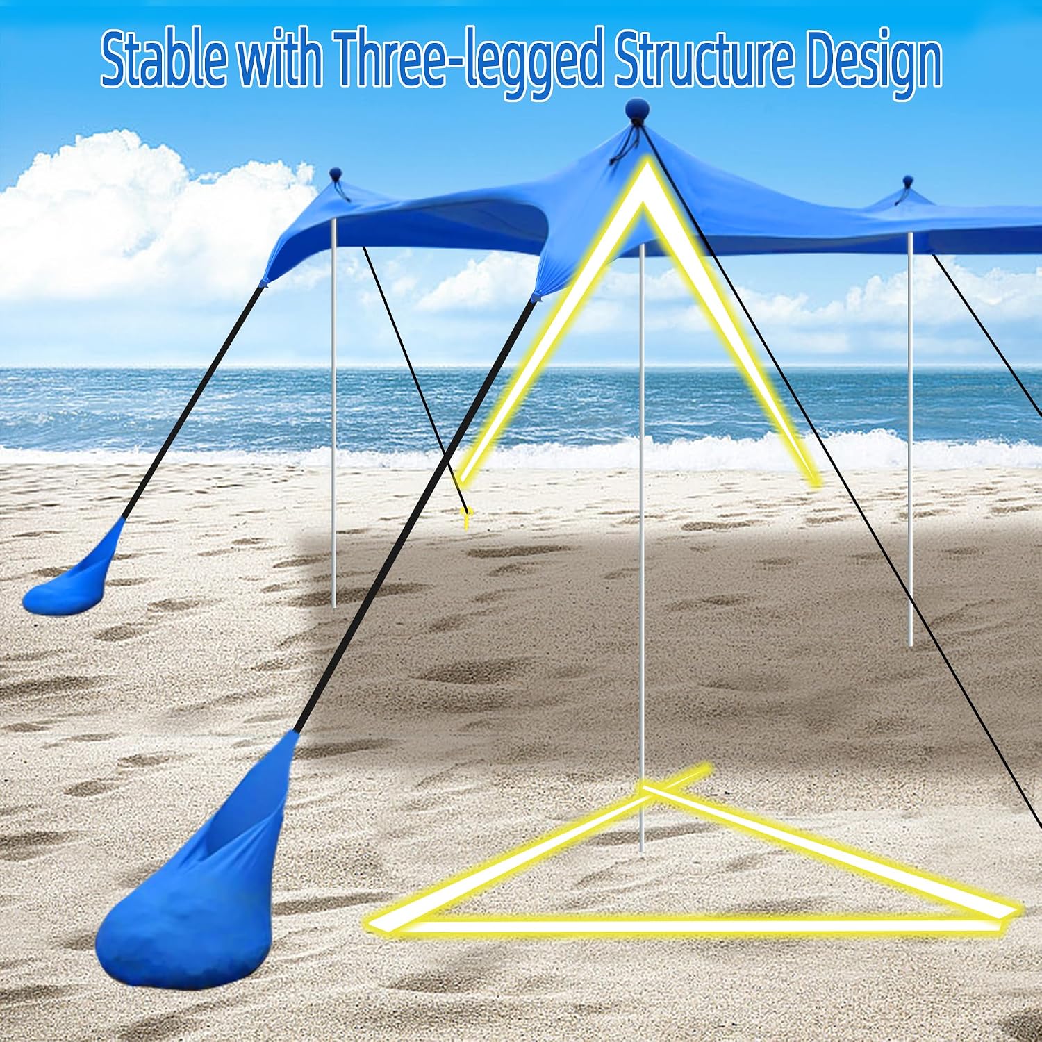 UMARDOO Family Beach Tent Canopy Sun Shade Portable 10×10FT