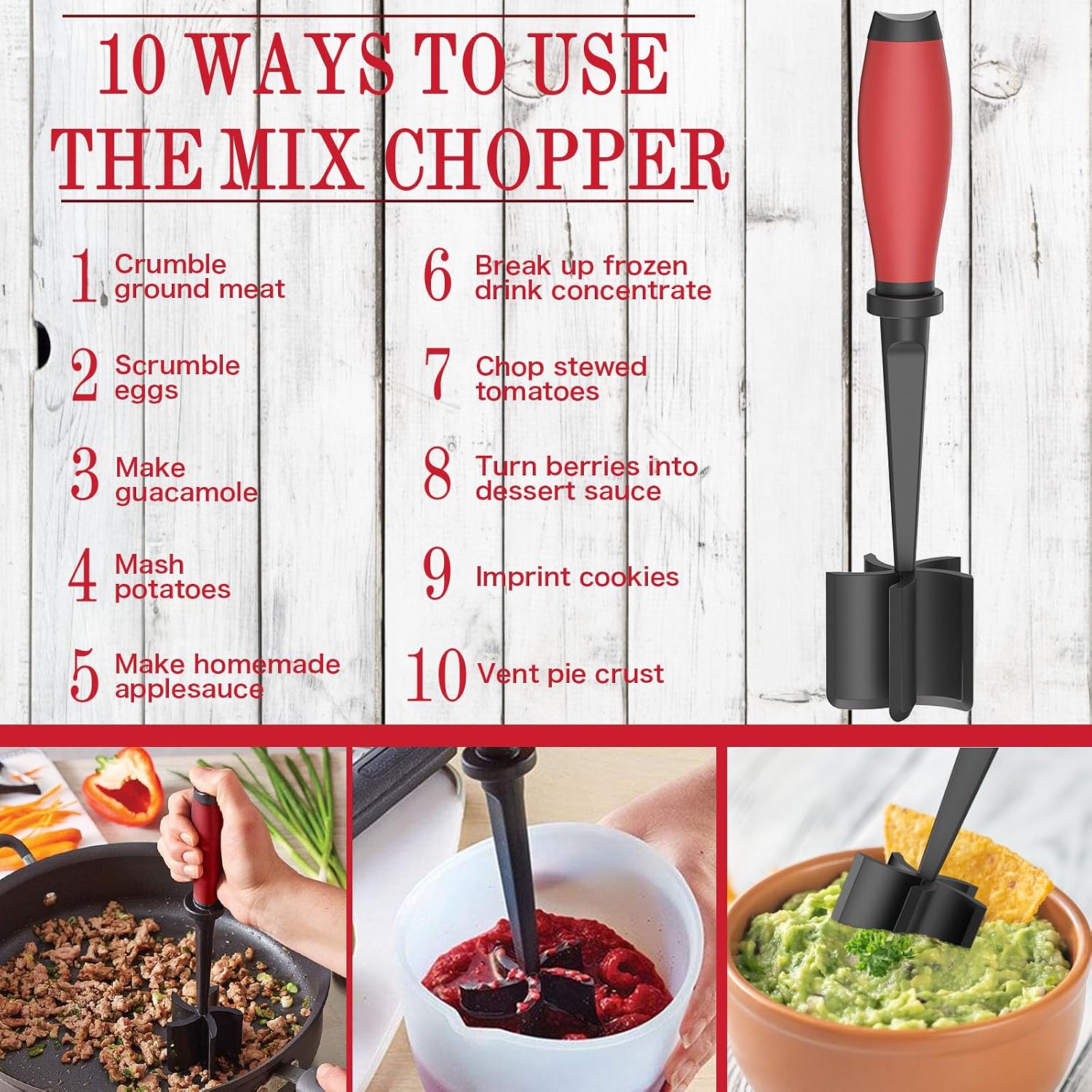 Meat Chopper Ground Beef Masher Tool for Hamburger