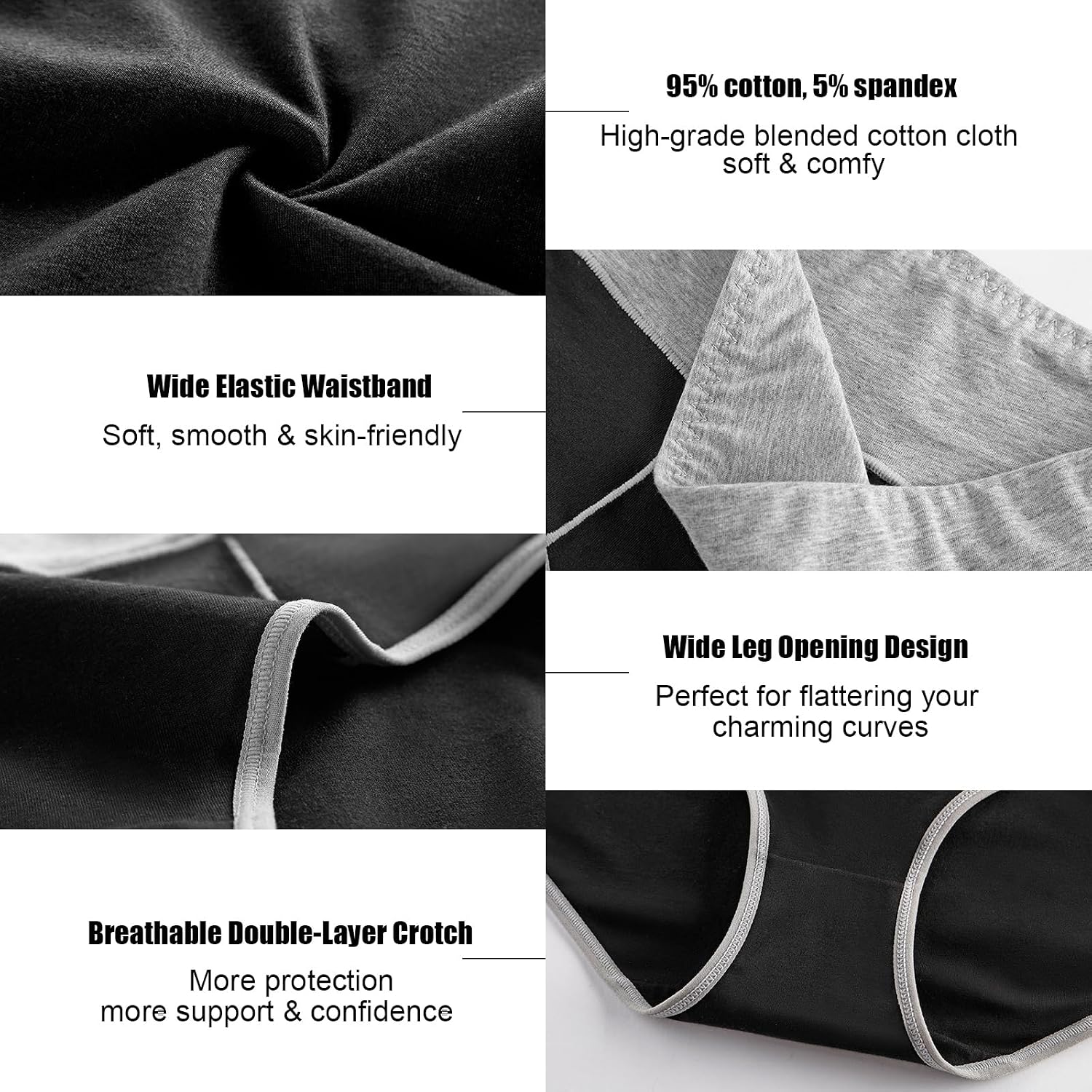 Annenmy Postpartum Underwear Women High Waisted Cotton Underwear Breathable C Section Panties Tummy Control Briefs