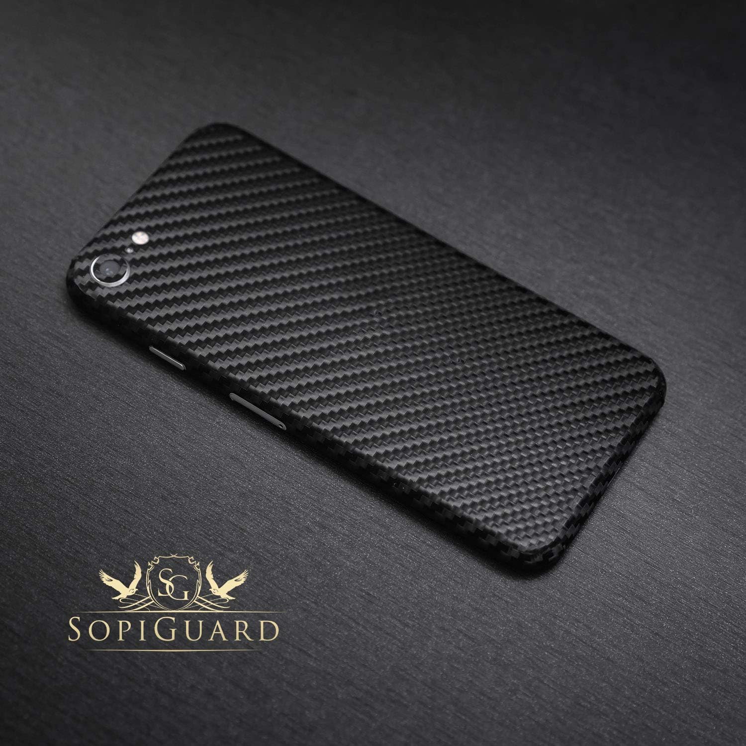 SopiGuard Sticker for Surface Duo Phone Edge-to-Edge Precision Vinyl Skin Wrap (Leather Textured)