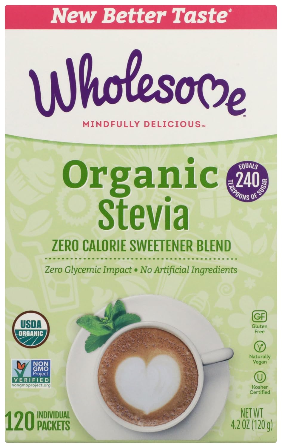 Wholesome Sweeteners Organic Stevia Packets, 75 Count, 1 Case, (Packaging May Vary)