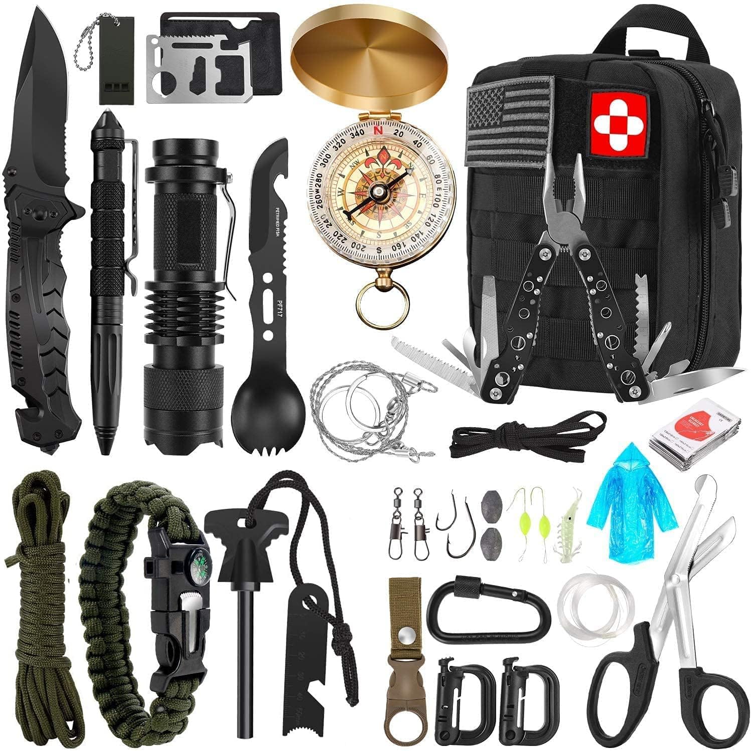 Survival Kit 32 in 1, Gifts for Men Dad Husband Teenage Boy