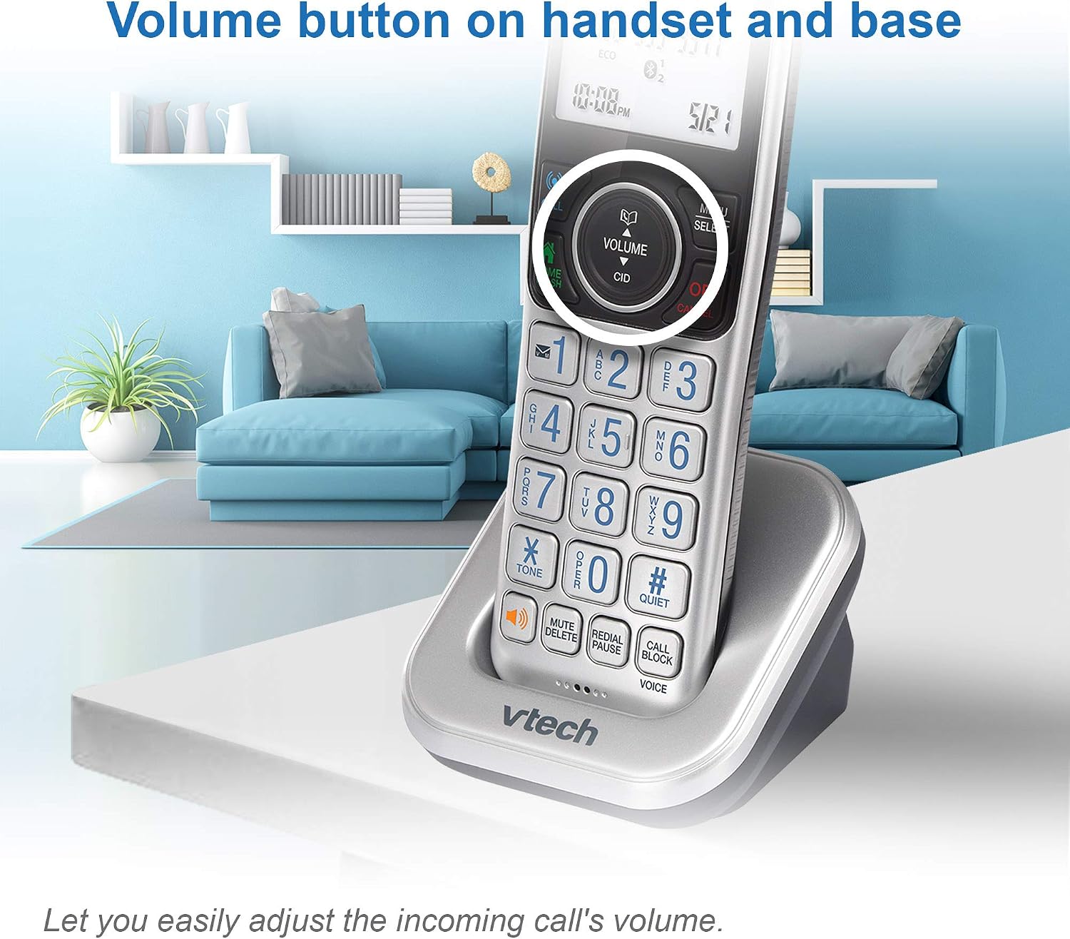 VTech VS112-27 2 Handset Cordless Phone with Answering Machine, Call Blocking, Caller ID, Intercom and Connect to Cell