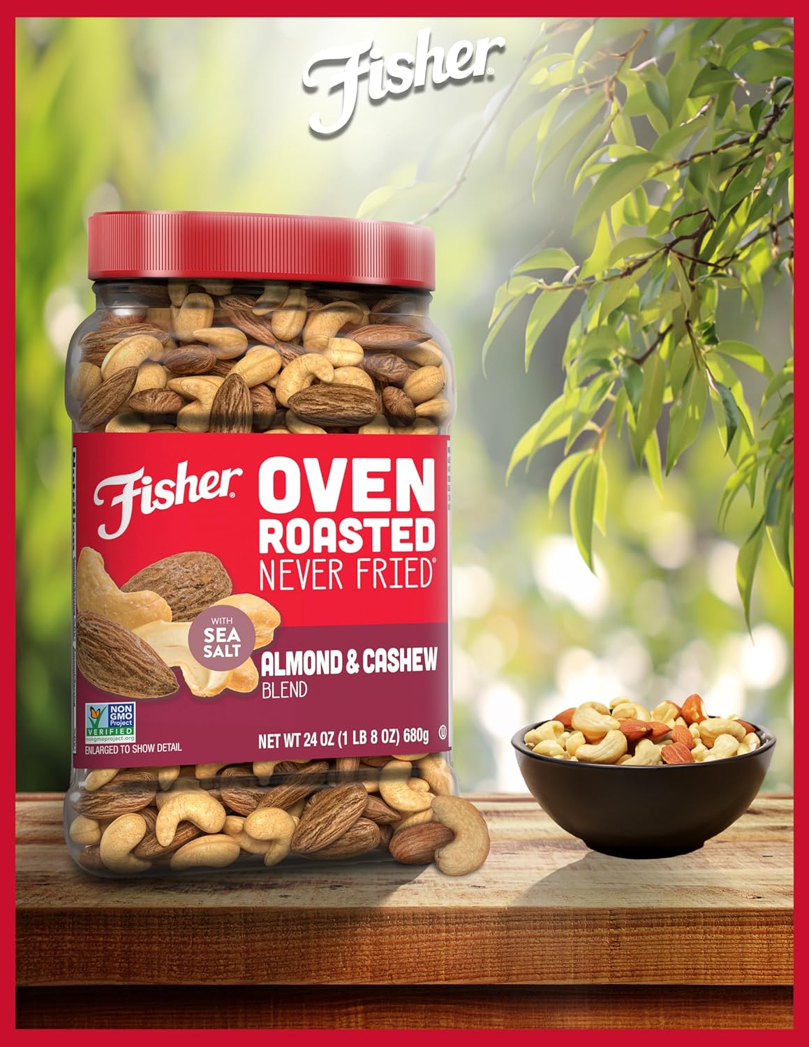 Fisher Oven Roasted Never Fried Deluxe Mixed Nuts, 24 Ounces