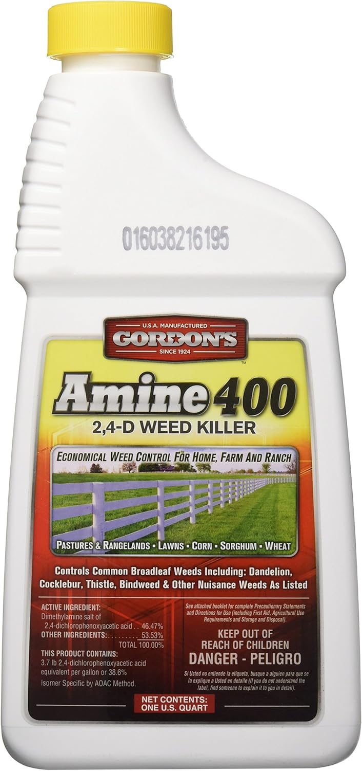GORDON'S Amine 400 2,4-D Weed Killer, 1 Quart - 8141082