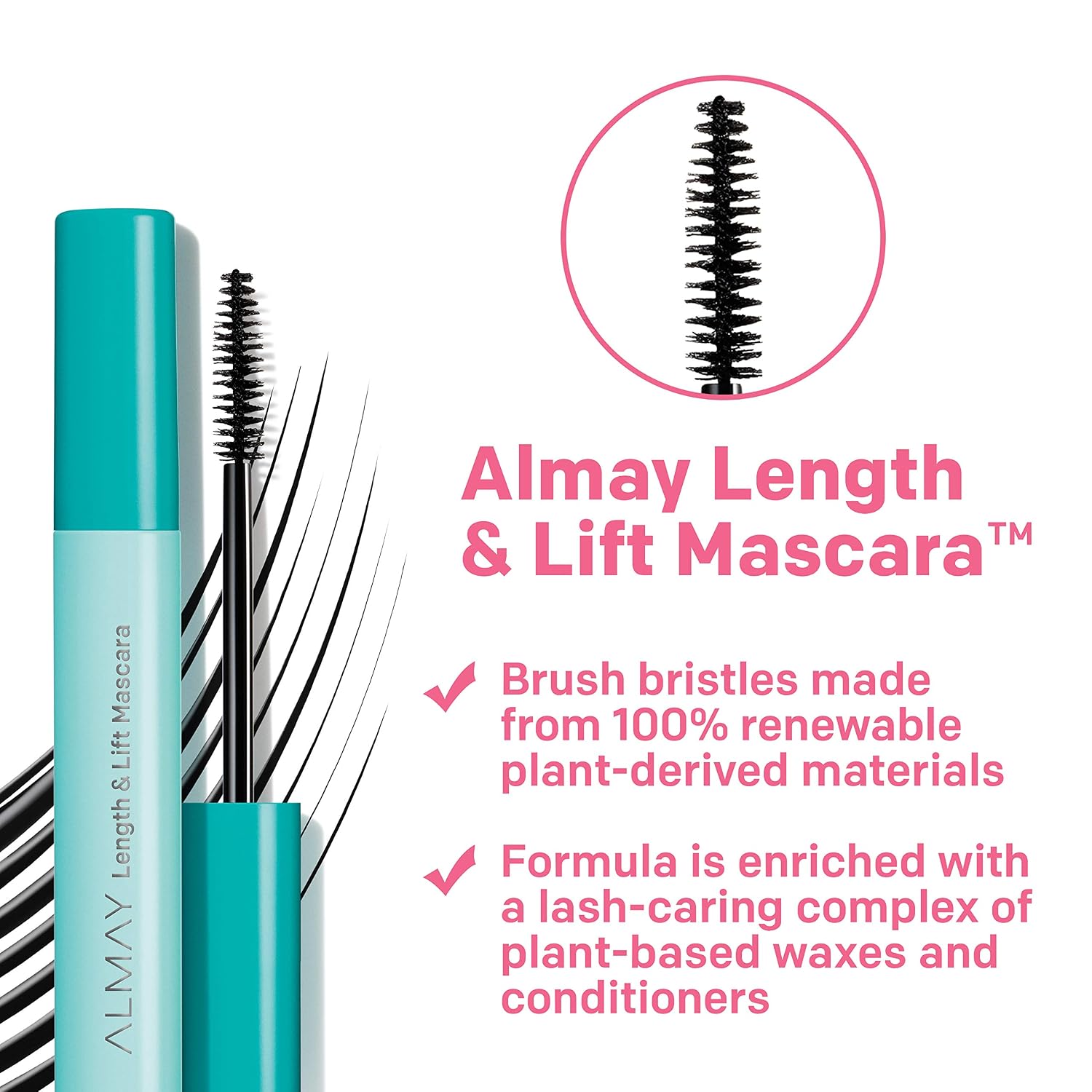 Almay Length & Lift Mascara, 10 Blackest Black, 1 Count