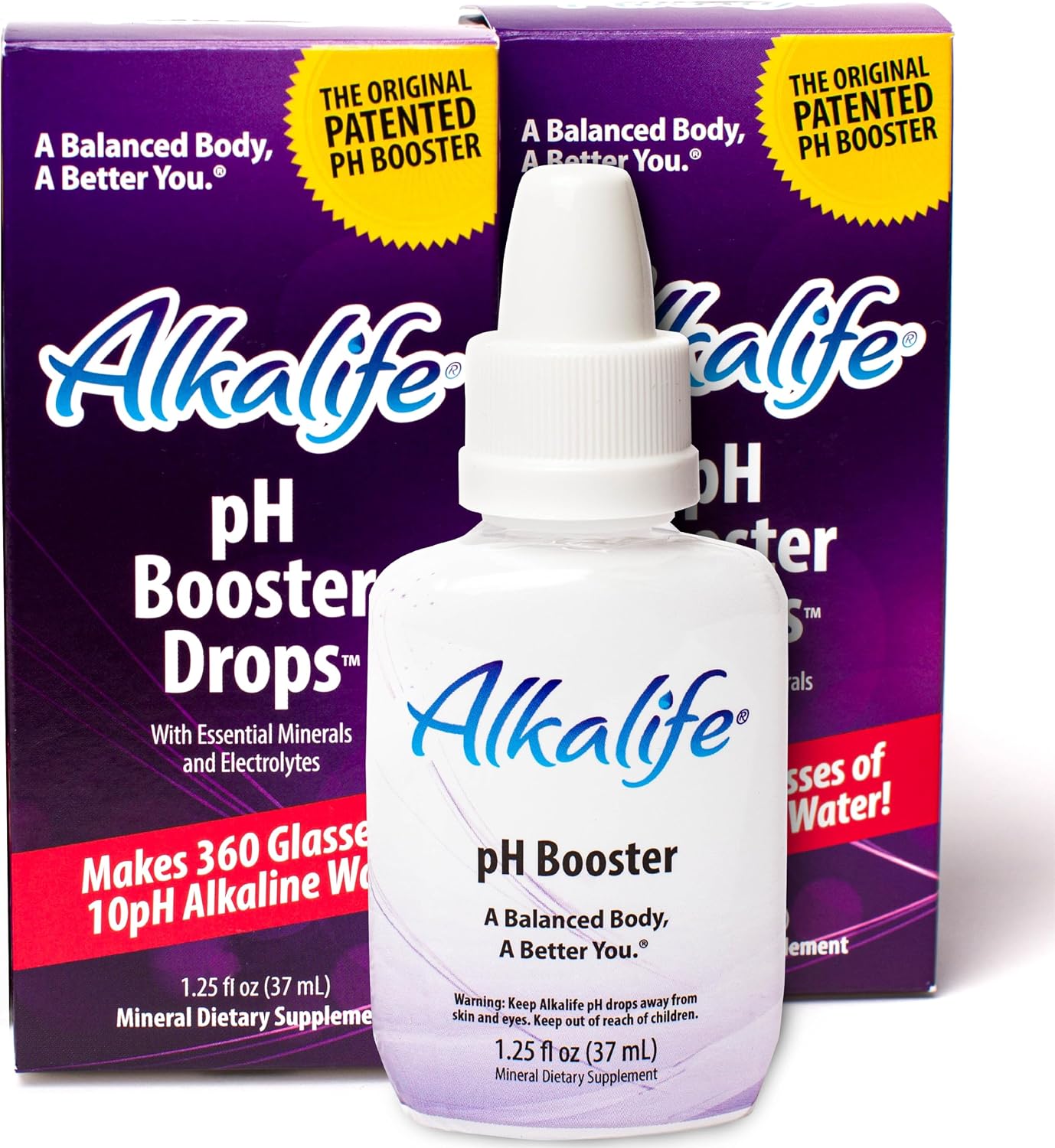 Alkalife pH Booster Drops, 1-Pack, pH 10 Alkaline Water, 360 Servings | 1.25 oz, Electrolytes, Minerals, Patented Formula, Neutralize Acid, Immune Support, Detox, Peak Performance, Great Value