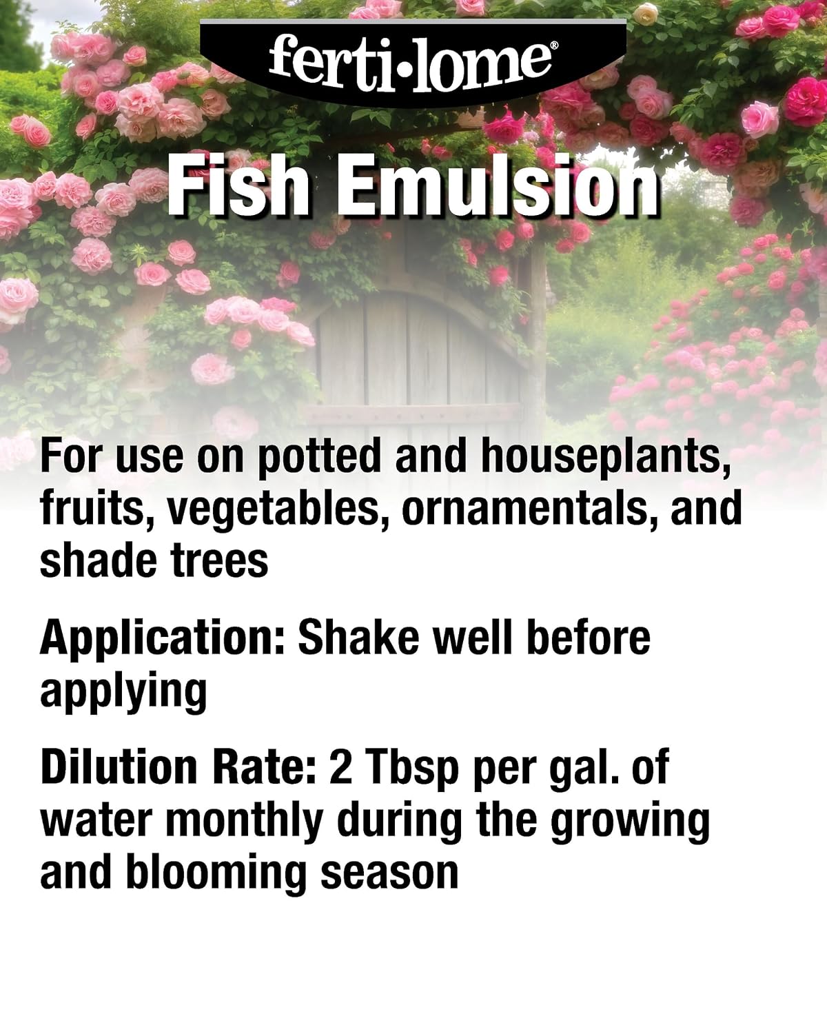 Fertilome (10614) Fish Emulsion Fertilizer 5-1-1, 1 gal | 5-1-1 concentrated fish solubles - Natural nutrient release for houseplants, fruits & vegetables - Gardeners