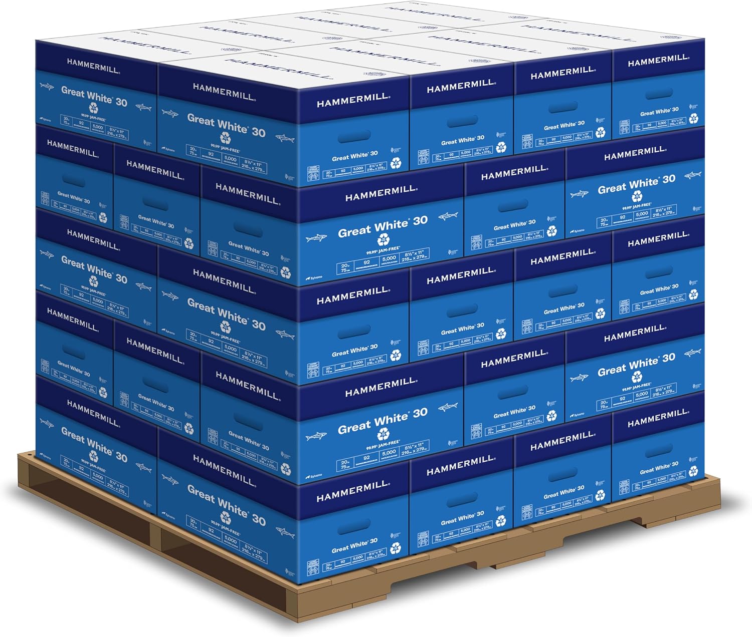 Hammermill Printer Paper, Great White 30% Recycled Paper, 8.5 x 11-1 Ream (500 Sheets) - 92 Bright, Made in the USA, 086710
