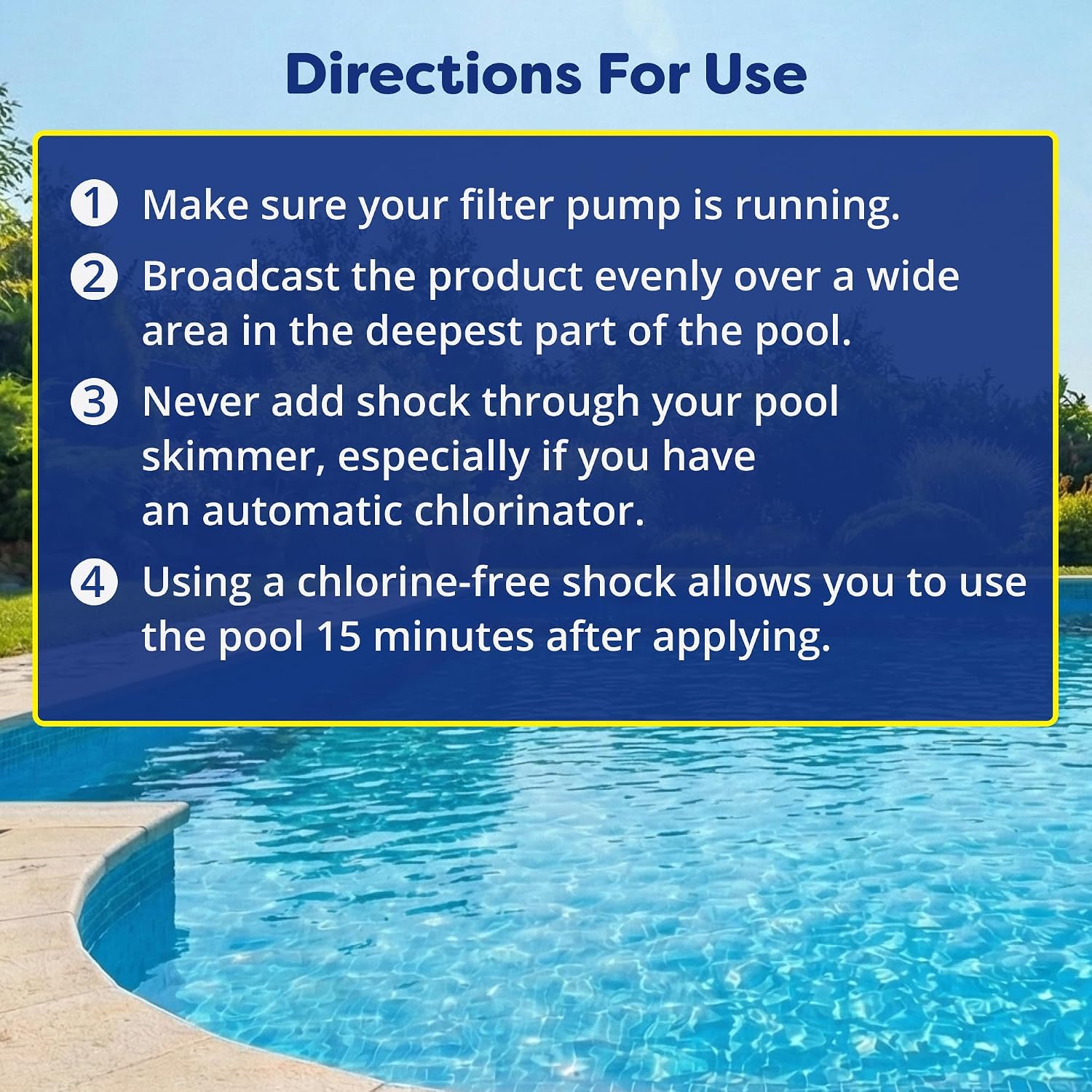 In The Swim Chlorine-Free Pool Shock - 24 x 1 Pound Bags | Quick Dissolving, Fast-Acting, Shock-Oxidizer for Swimming Pools, Spas, and Salt Chlorinated Pools Compatible