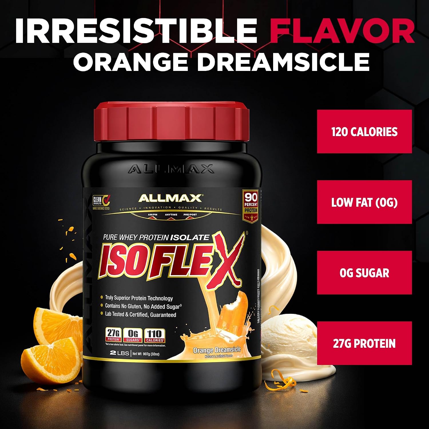 ALLMAX ISOFLEX Whey Protein Isolate, Chocolate Peanut Butter, 5 lb