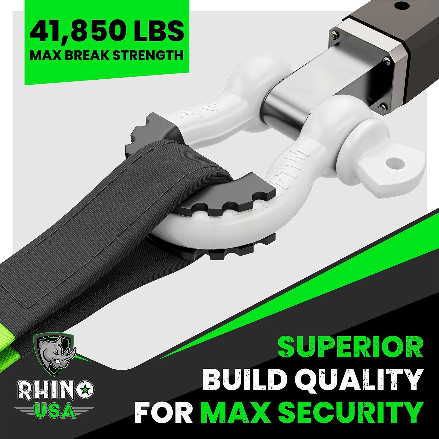 Rhino USA D Ring Shackles (2-Pack) - 41,850lb Break Strength