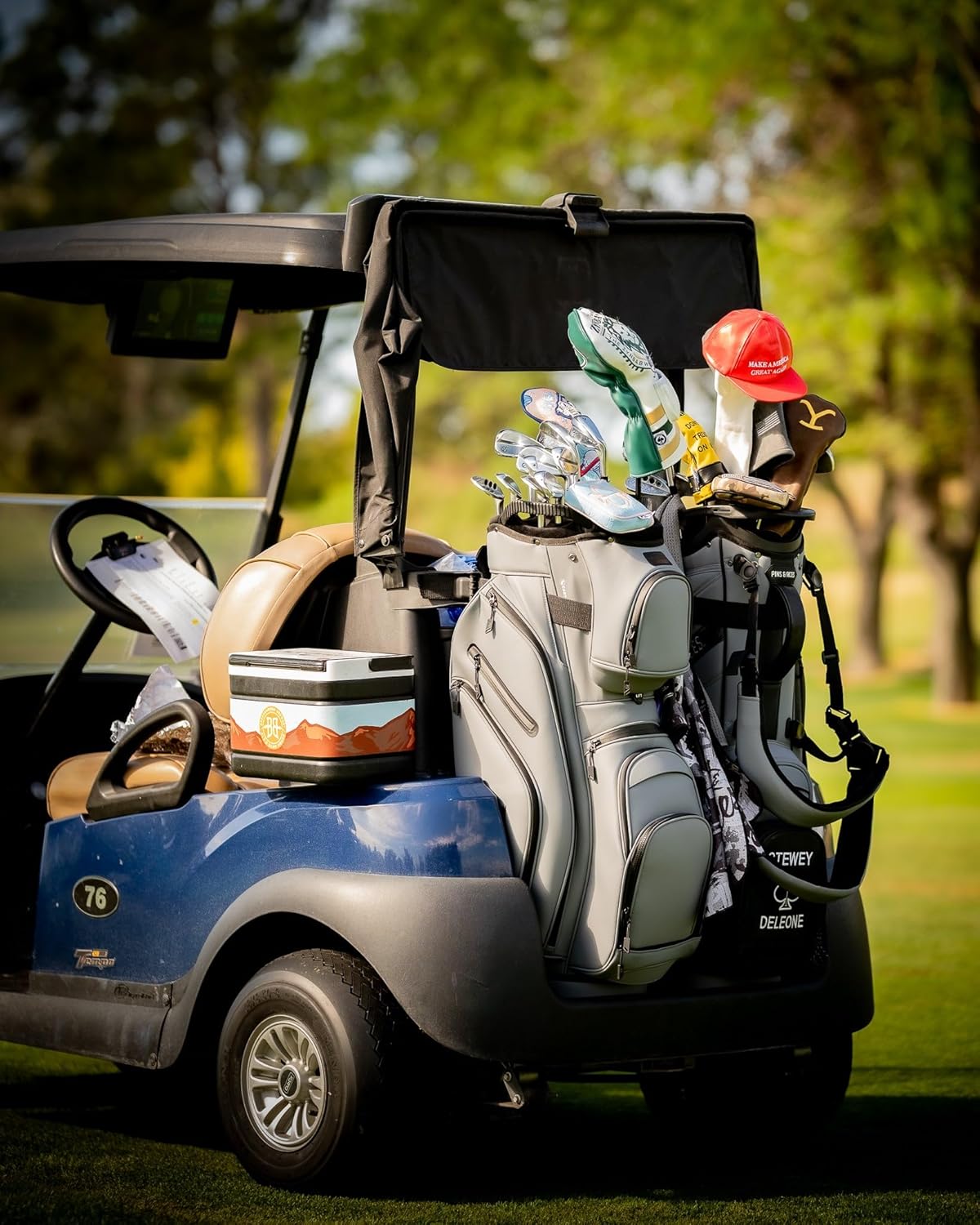 Pins & Aces Cart Bag - 14-Way, Full Length Dividers, Single Strap - Velvet Lined (Ash)