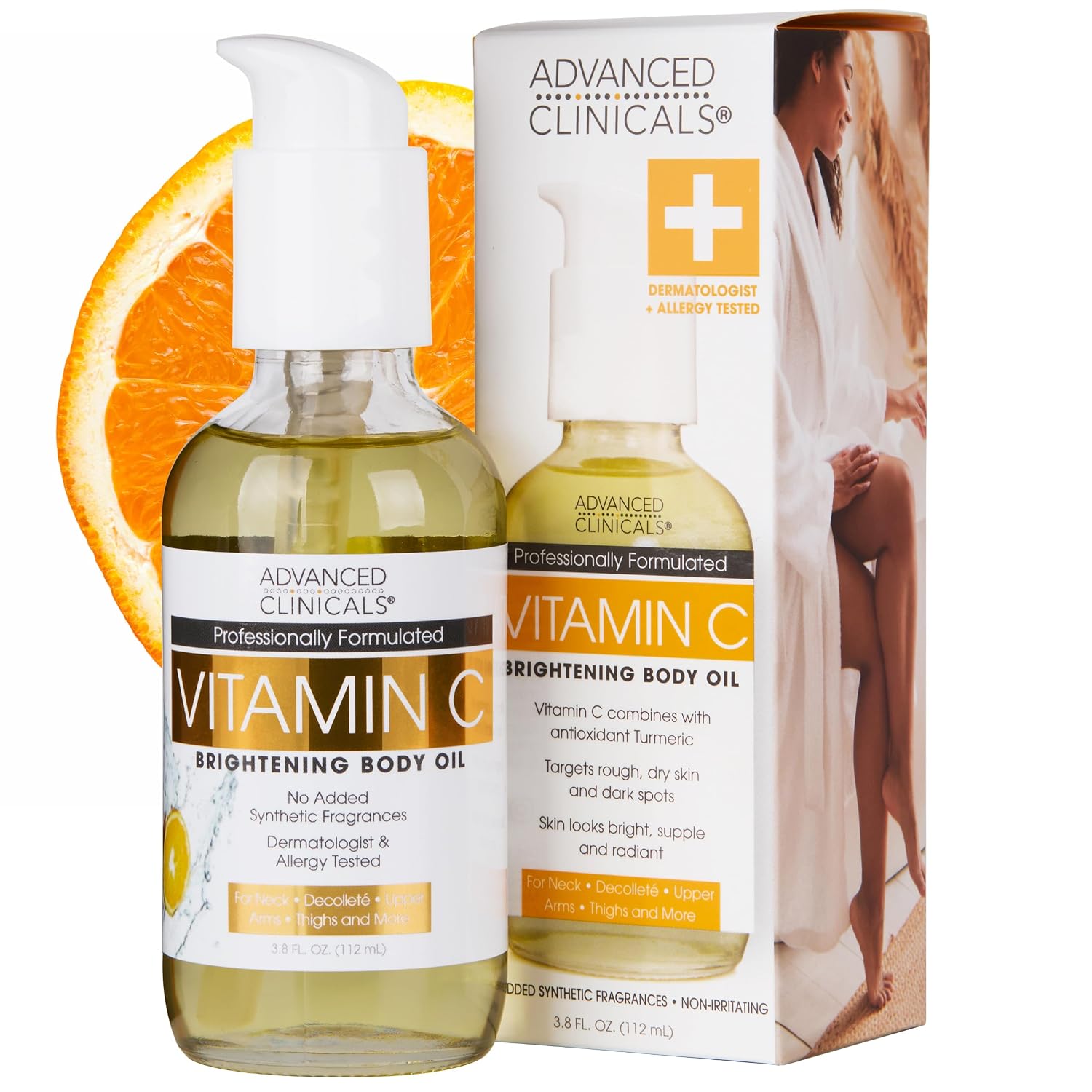Advanced Clinicals Hydrating Collagen Oil For Body & After Shower | Visible Anti Aging Moisturizing Collagen Body Oil For Women & Men Helps Soften Appearance Of Crepe Skin & Wrinkles, 3.8 Fl Oz