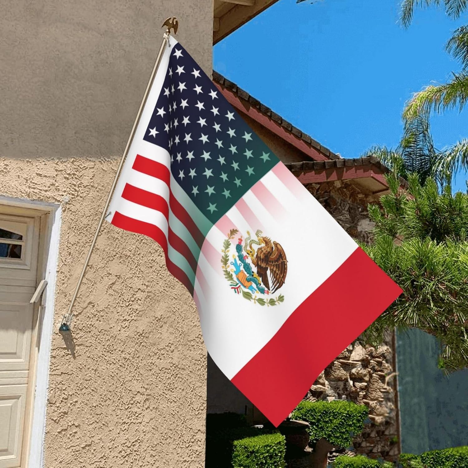 Nicaragua Nicaraguan And American Flag America USA 3x5 Ft Indoor Outdoor Decor Banner National Flags for Garden Yard Car Outside Decoration