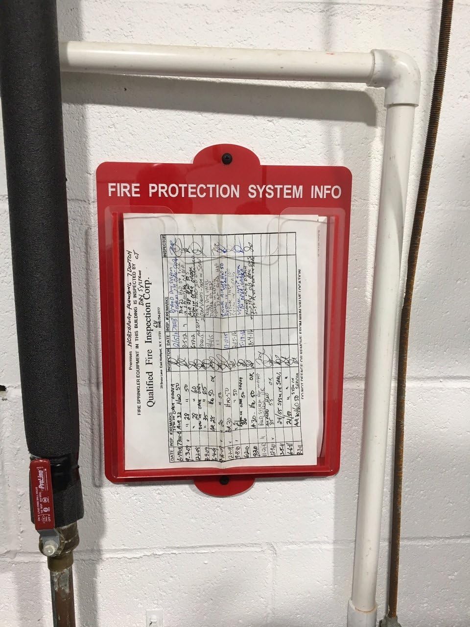 Fire System/Alarm Documents Box - 14" x 11" Acrylic Fire Document Holder