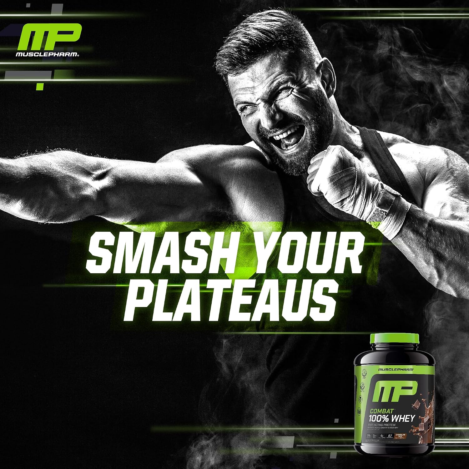 MusclePharm Combat 100% Whey Protein Powder, Vanilla Flavor, Fast Recovery & Muscle Gain with Whey Protein Isolate, High Protein Powder for Women & Men, Gluten Free, 5 lb, 70 Servings | Whey Protein Isolate, Fast Recovery Support, Muscle Gain Support, Hi…