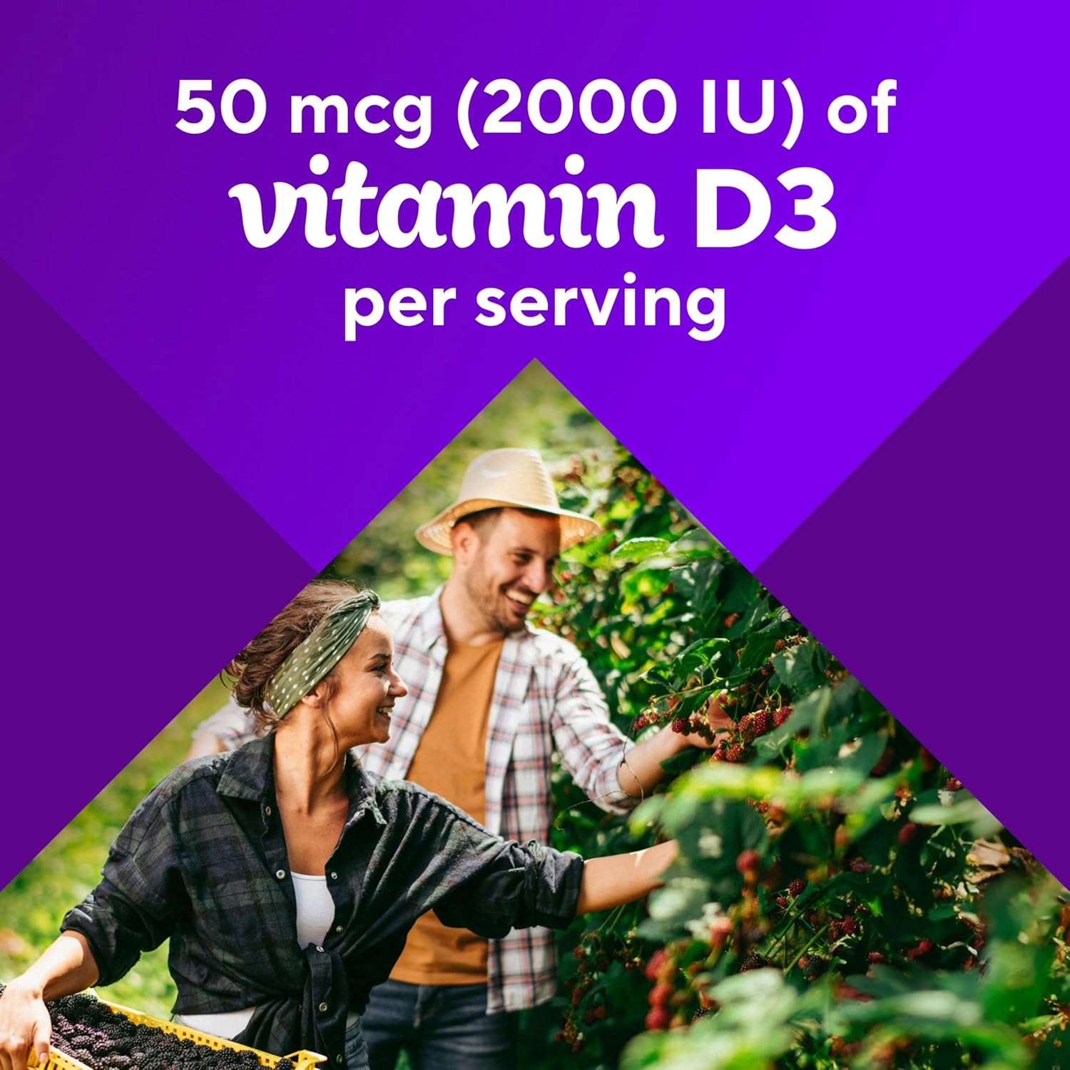 Vitafusion Vitamin D3 Gummies | 50 mcg | 150 Gummy Vitamins