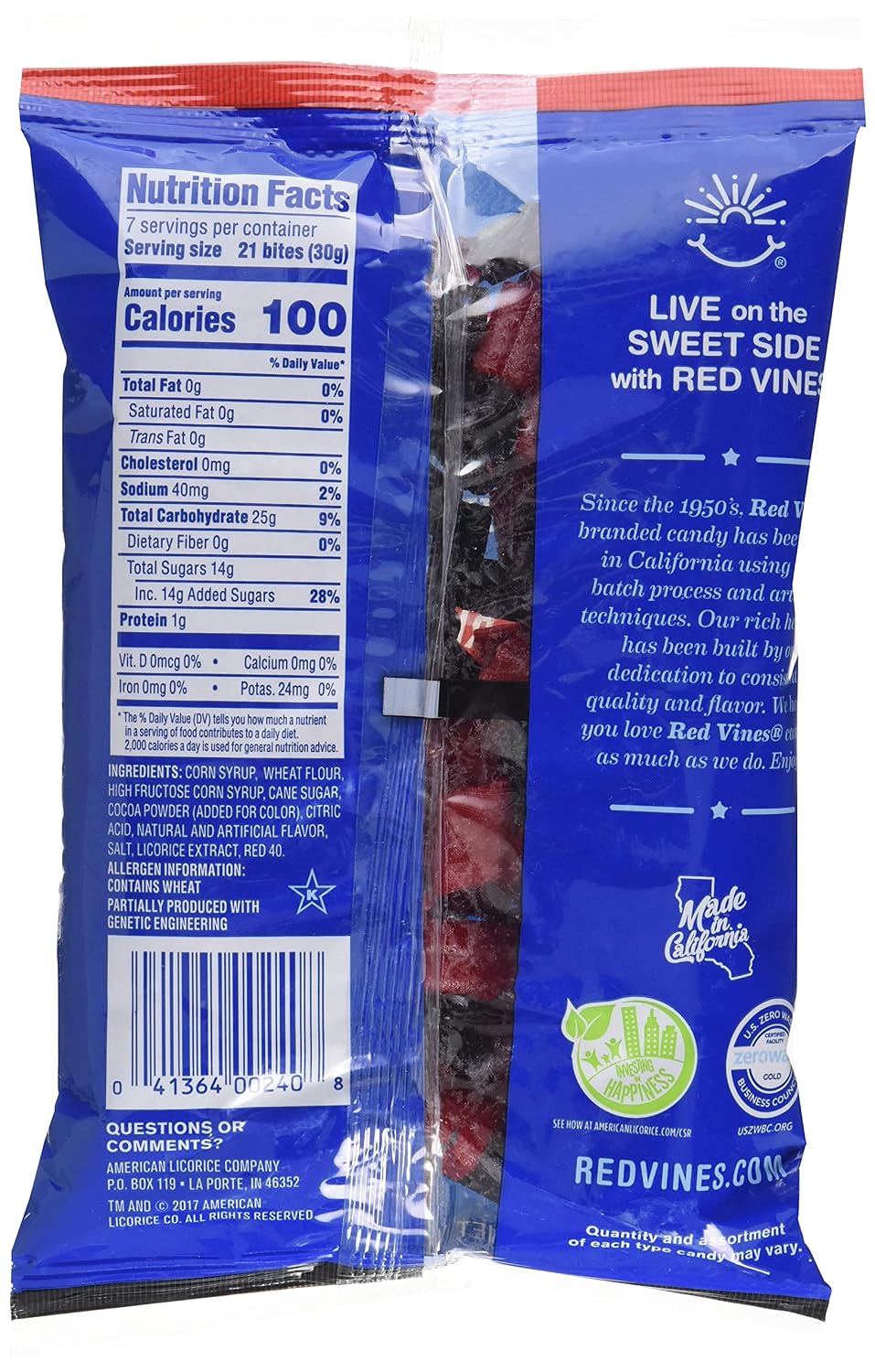 Red Vines Licorice Twists, Original Red Flavor, Soft & Chewy Candy, 4 Ounce (Pack of 24)