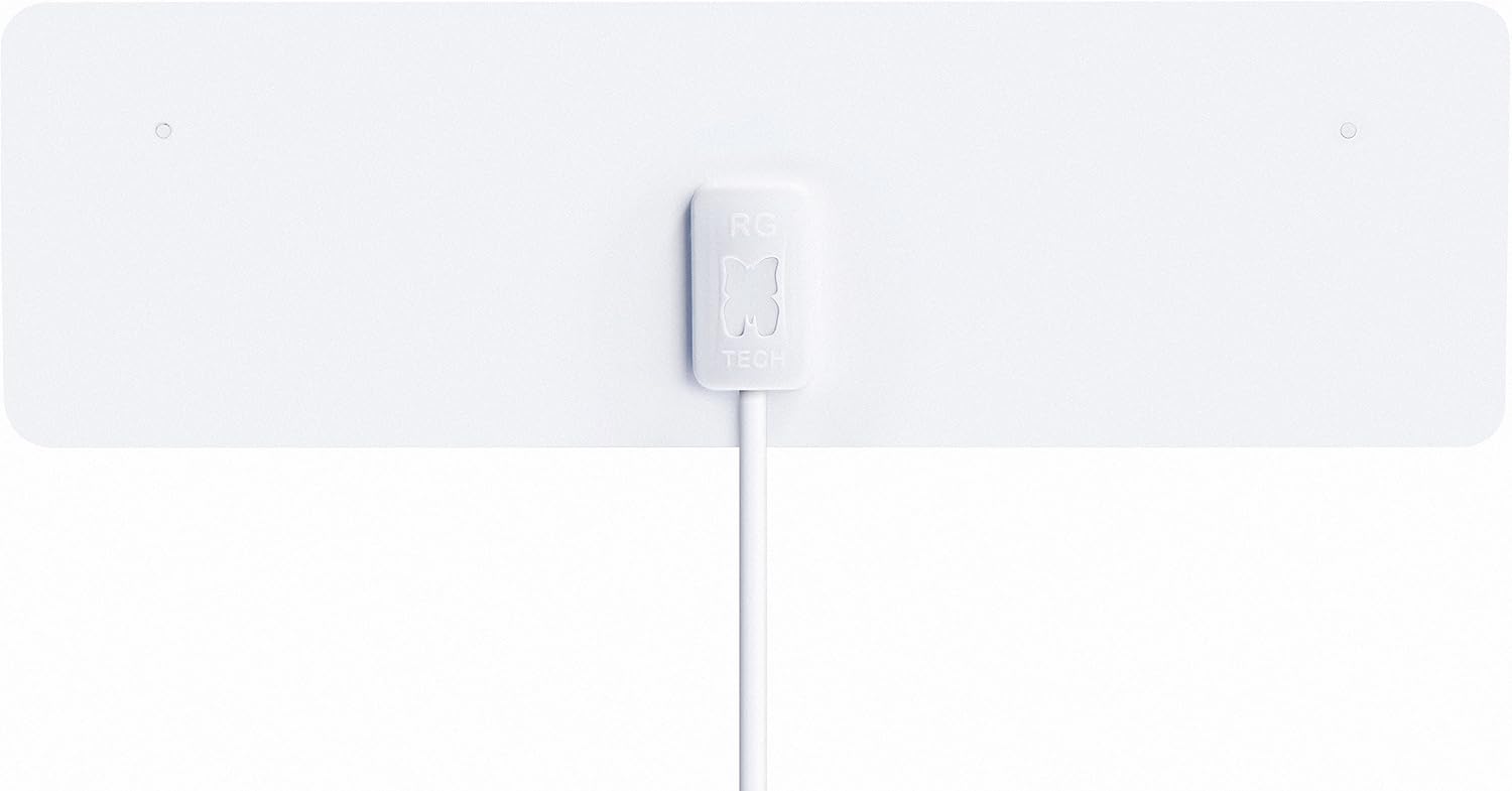 Monarch 40 White Indoor HDTV Flat Paper Thin Antenna - True 40 Mile Range, Multidirectional Reception