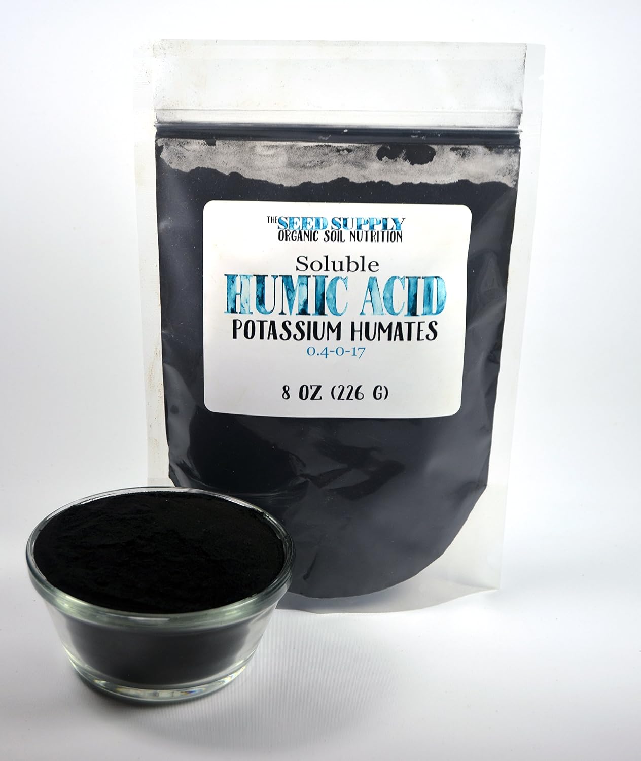8 Ounces Soluble Humic Acid Powder Fertilizer - Potassium Humates