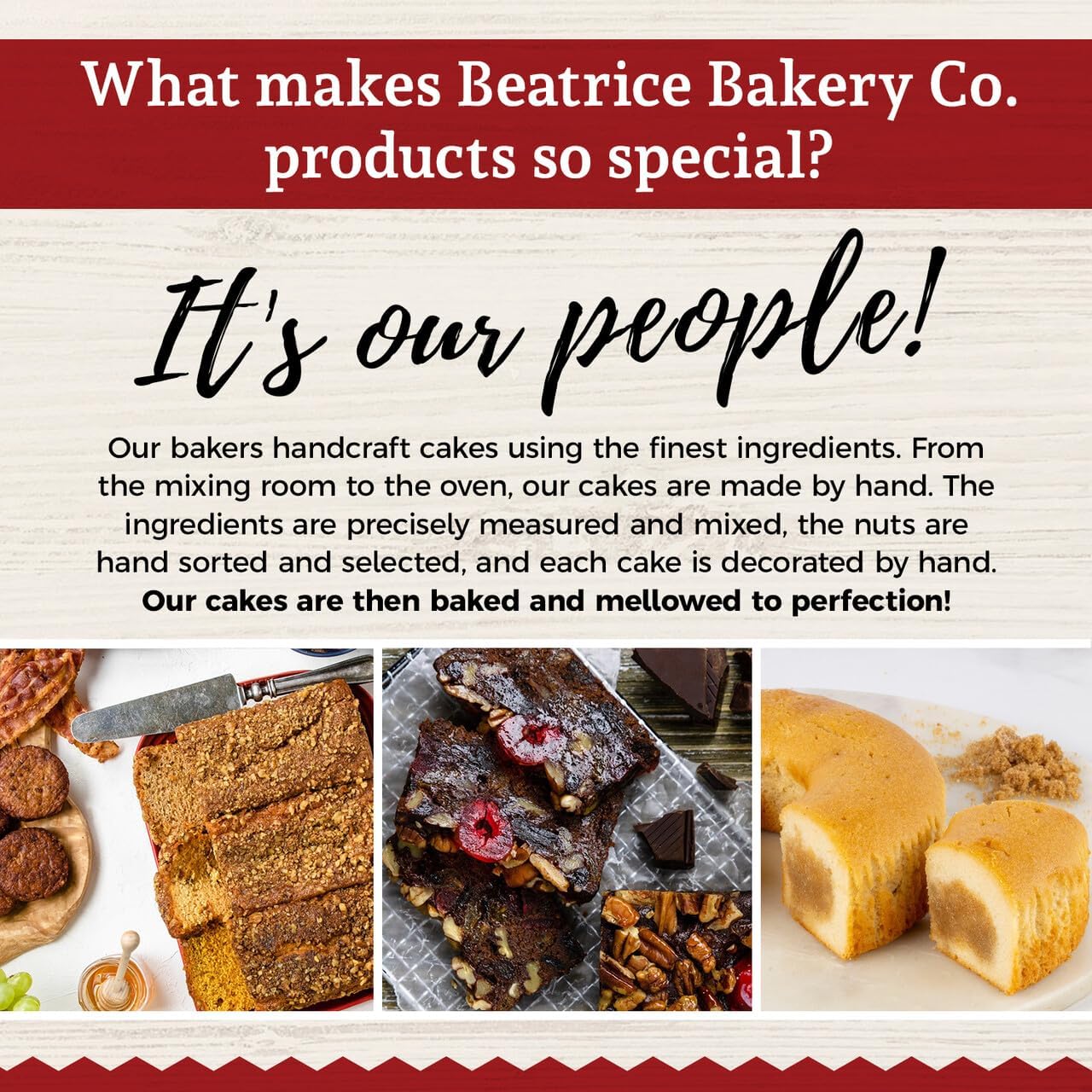 Beatrice Bakery Co Grandma's Original Individually Wrapped Fruit Cake Slices, Real Fruit and Nuts Freshly Made, Grandma's Original Brandy