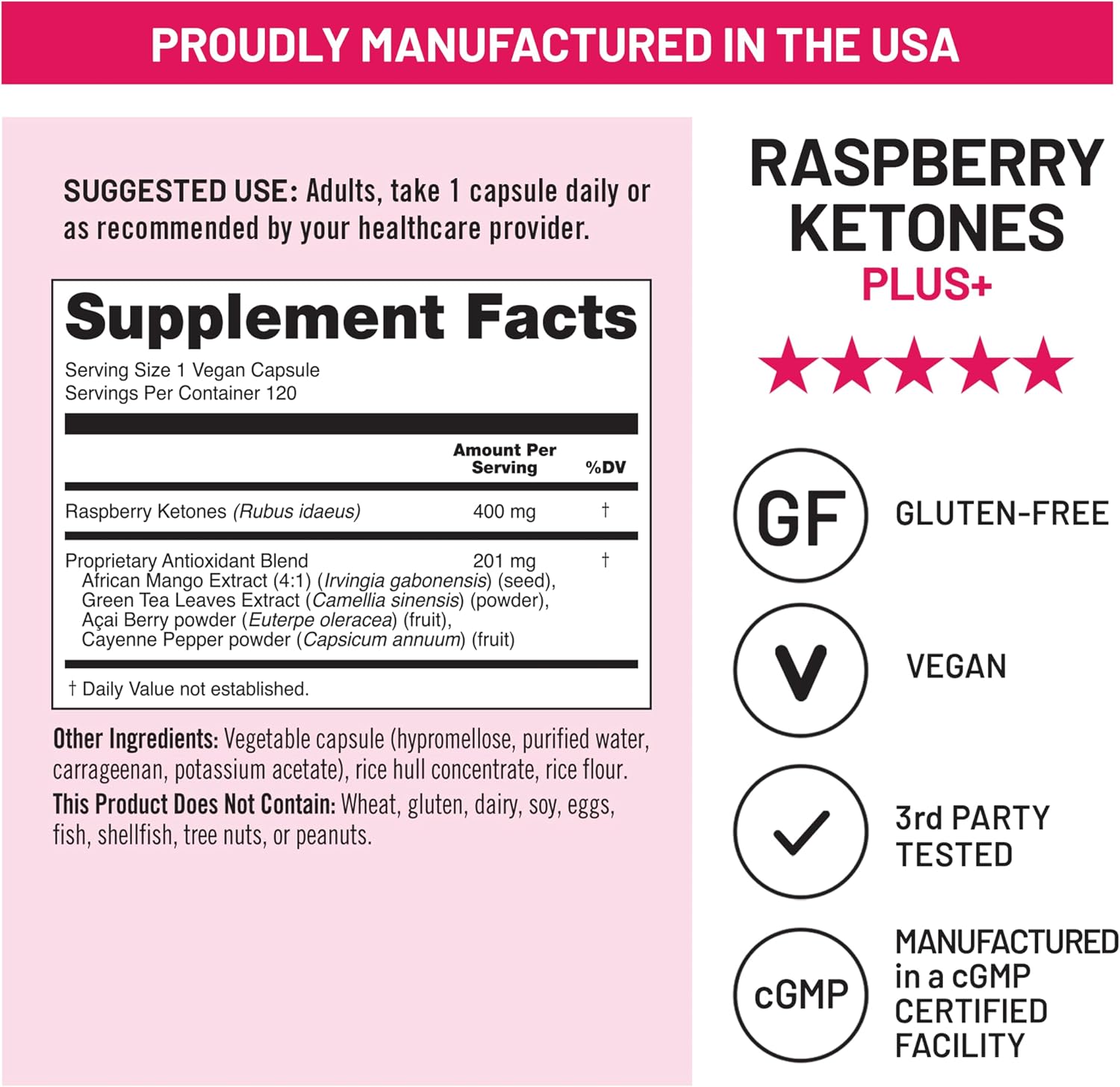 NatureWise Raspberry Ketones Plus with Green Tea Extract, Cayenne Pepper & Acai Berry - Supports Weight Management