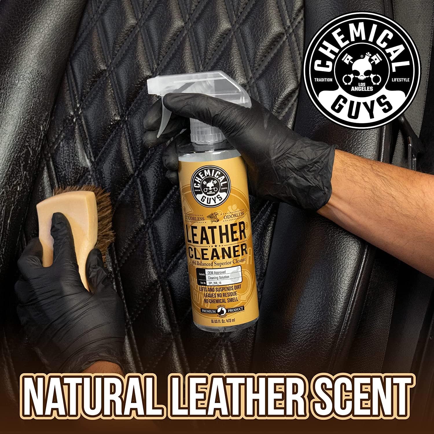 Chemical Guys, Leather Cleaner & Conditioner Kit for Cars & Home, 2 x 16 oz | Two-step kit cleans then conditions seats, furniture, bags and boots, pH-balanced for natural and sealed leather