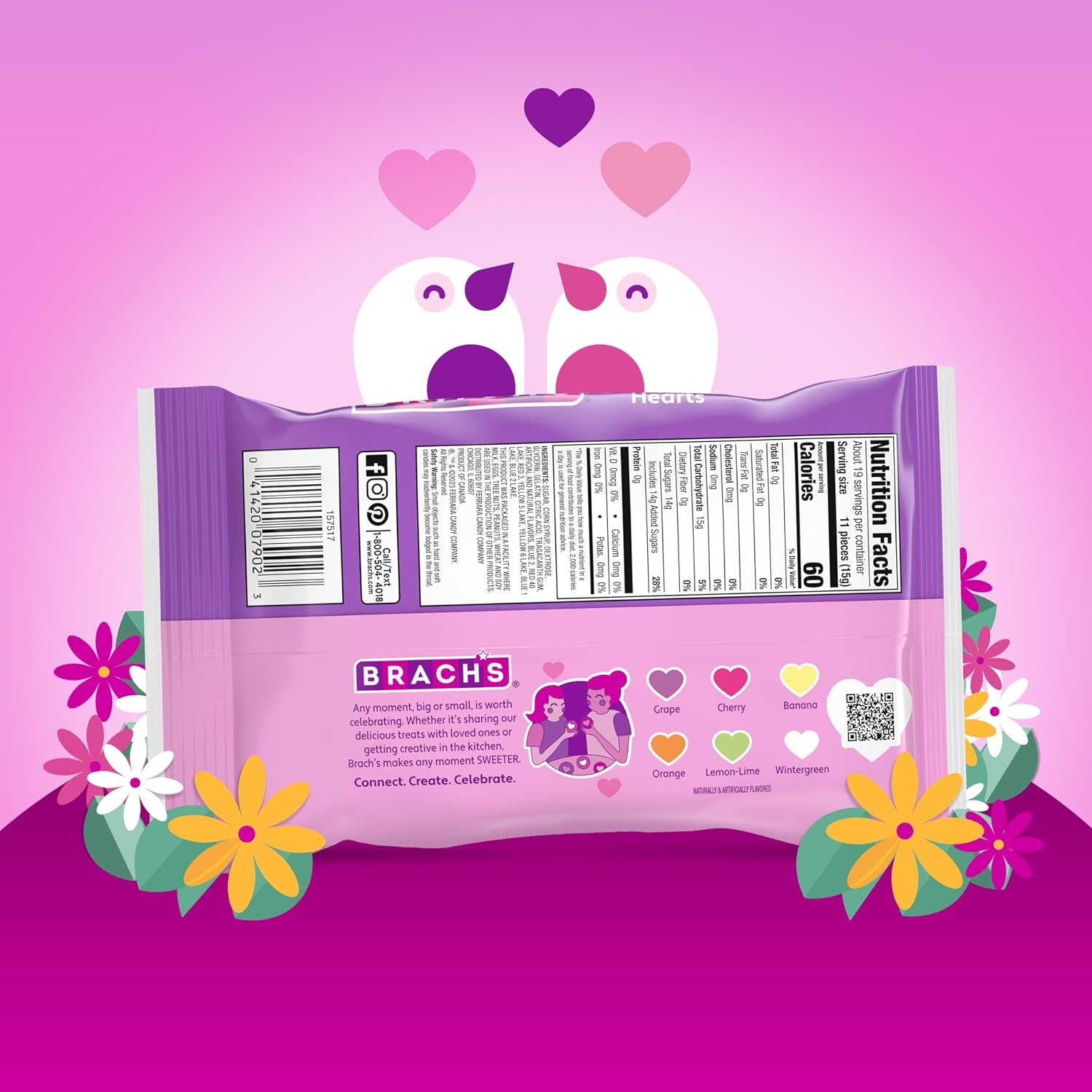 Brach's Valentine's Day Tiny Conversation Hearts, Friendship Exchange, 1 oz Boxes, 24 Ct