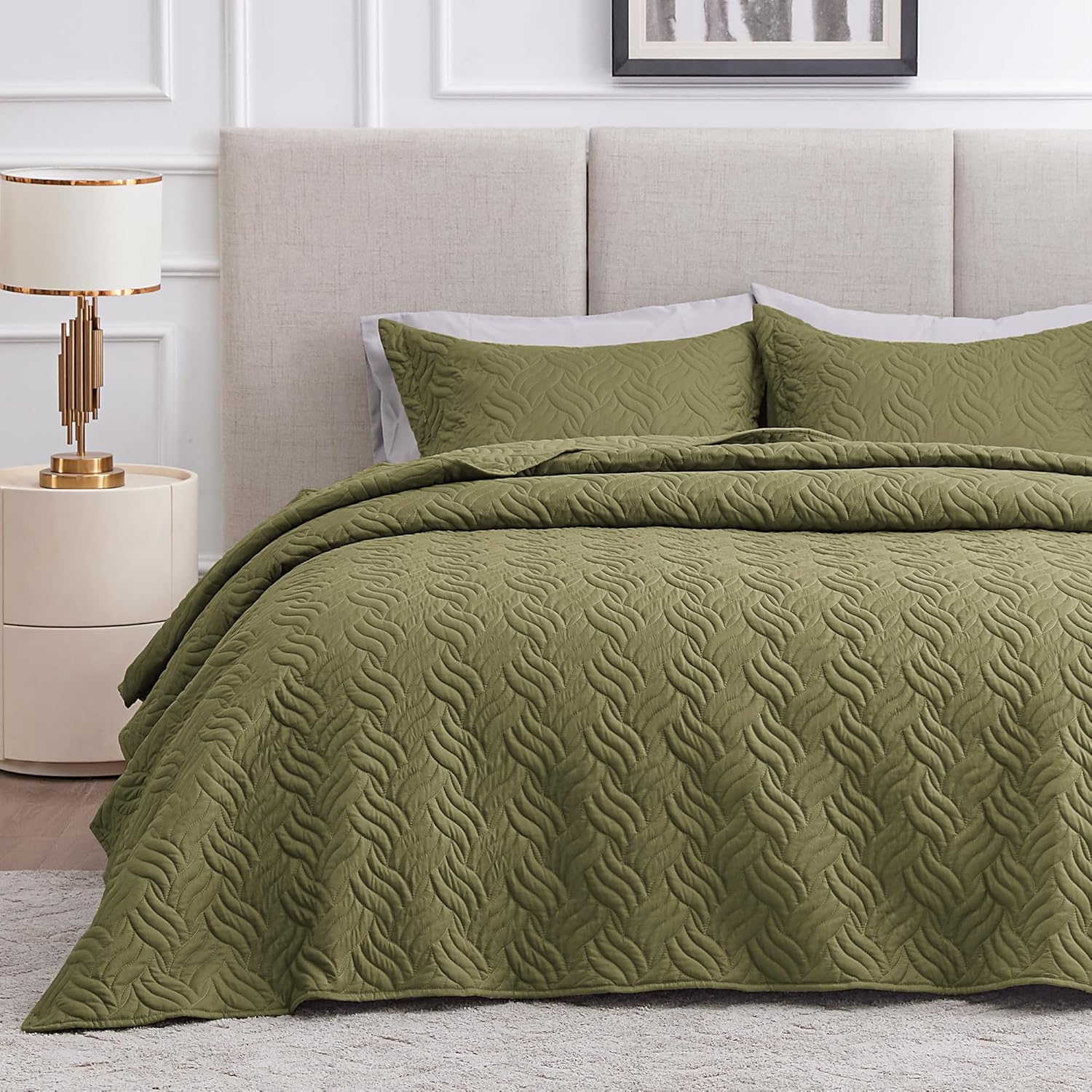 Love's cabin Quilts for Queen Bed Blue Bedspreads - Soft Bed Summer Lightweight Bedspread Comforter - Modern Style Coin Pattern Coverlet for All