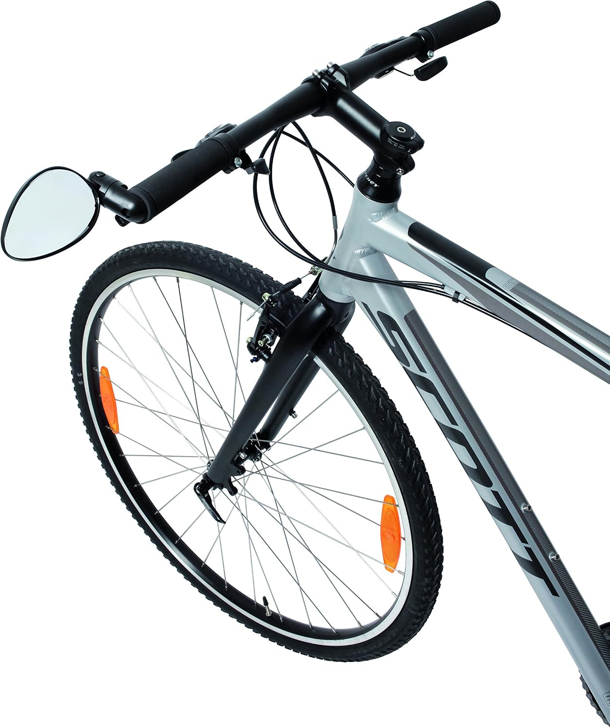Zefal Cyclop Bar-End Bike Mirror – Foldable Rearview for Road, Hybrid & E-Bikes | 46 cm2 Convex Chrome ABS, Reversible Mount 16–22 mm