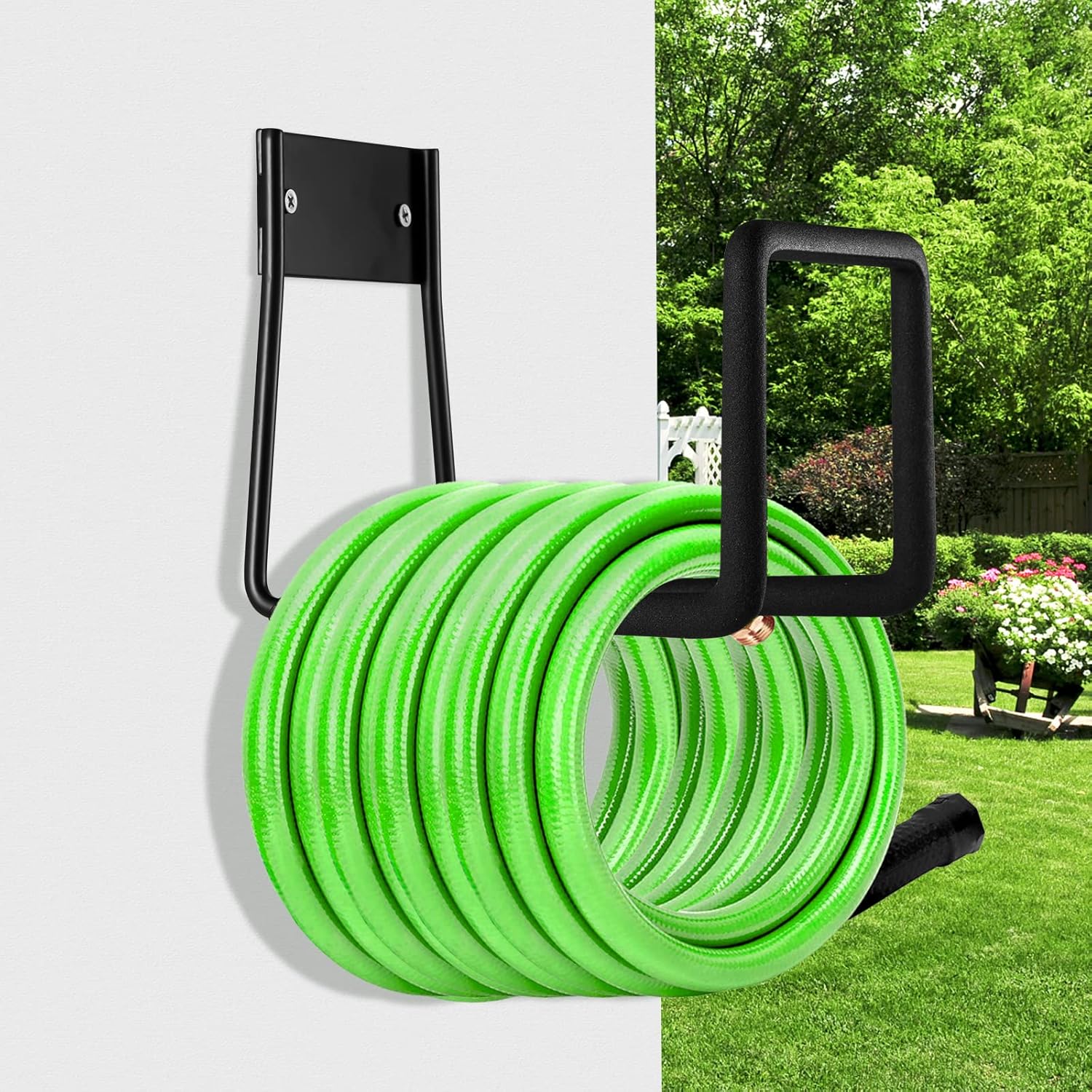 Hose Hanger, Heavy Duty Metal Hose Holder Wall Mount