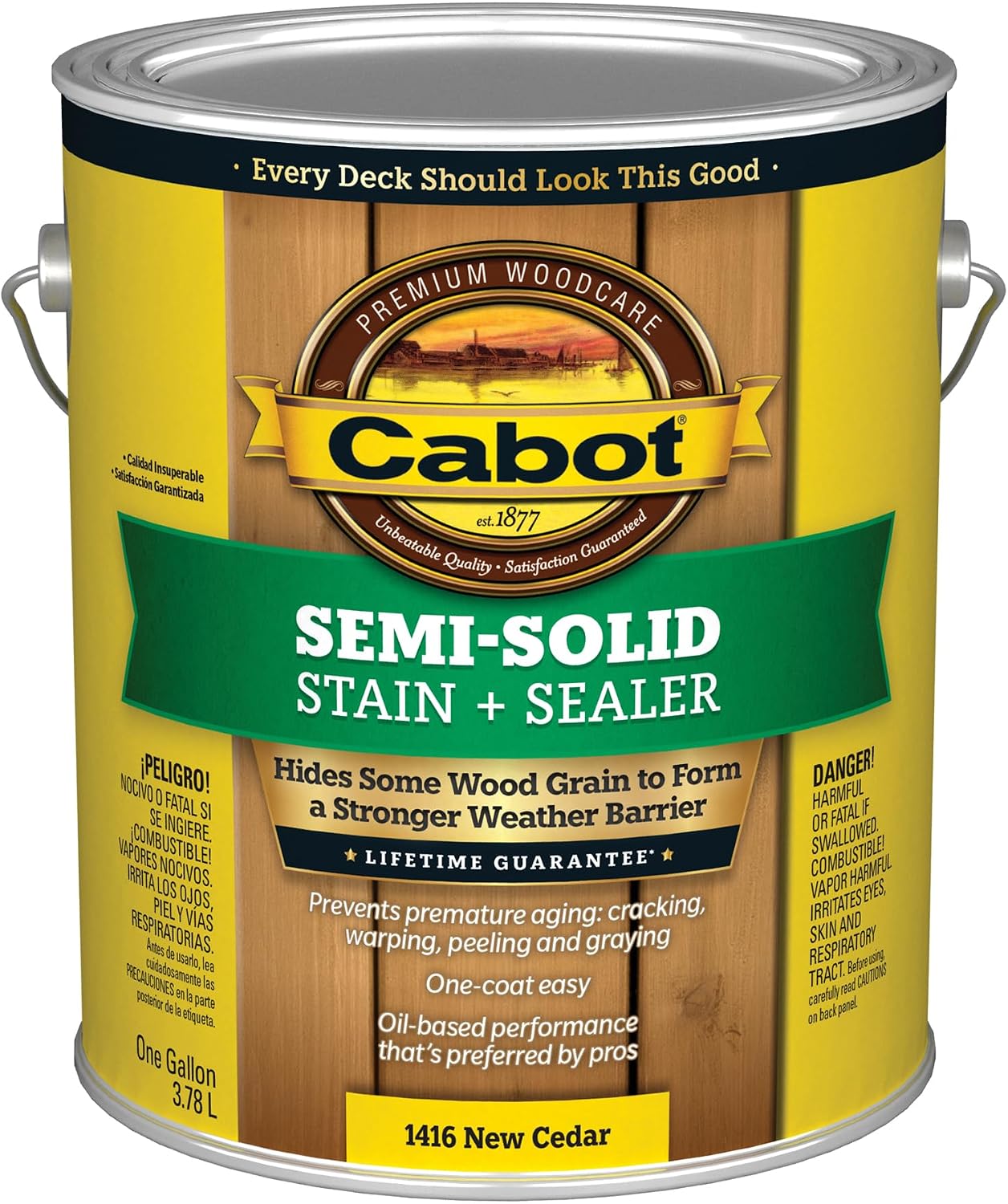Cabot 140.0003005.007 Wood Toned Deck & Siding Stain, Pacific Redwood