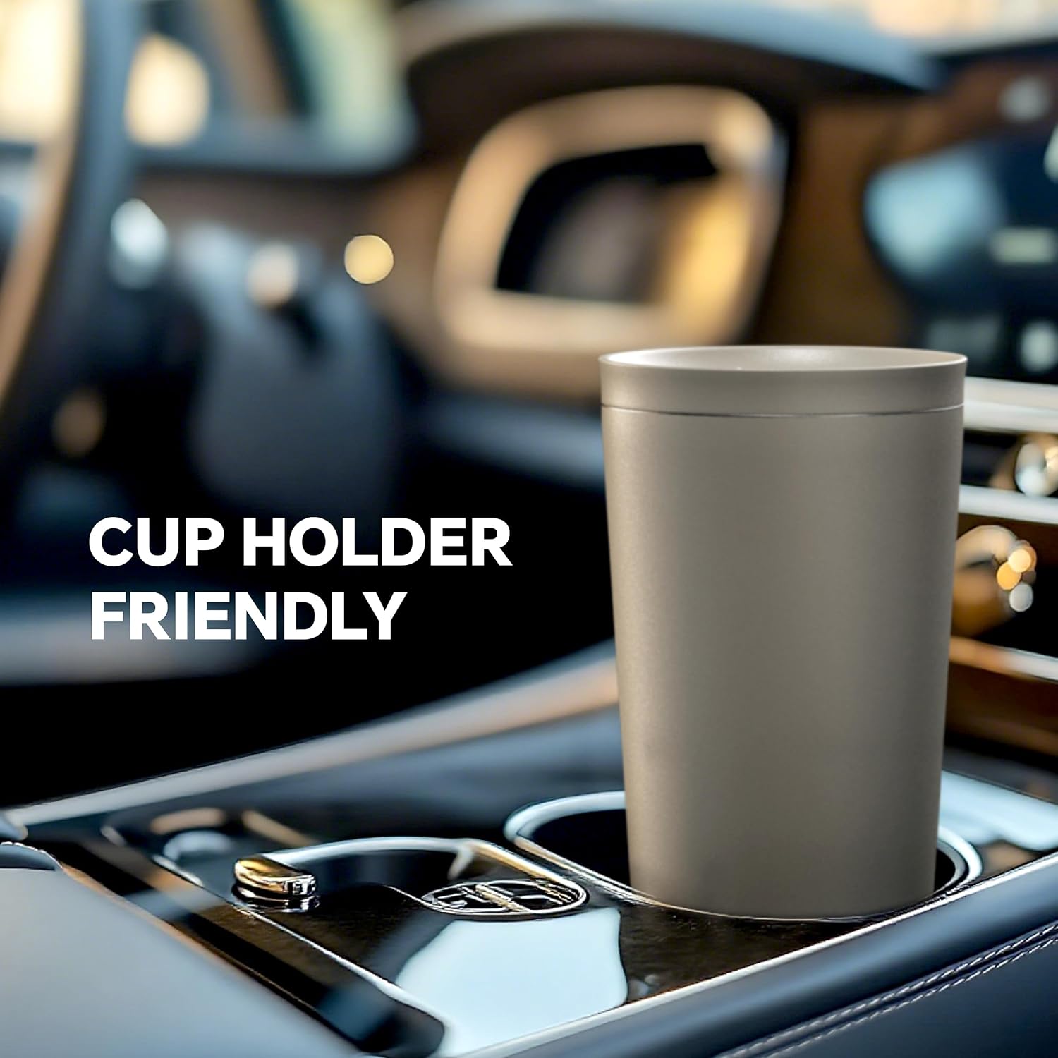 Ideus 20 oz Tumbler, Travel Coffee Mug with Splash Proof Sliding Lid, Double Wall Stainless Steel Vacuum Insulated Coffee Mug for Home and Office