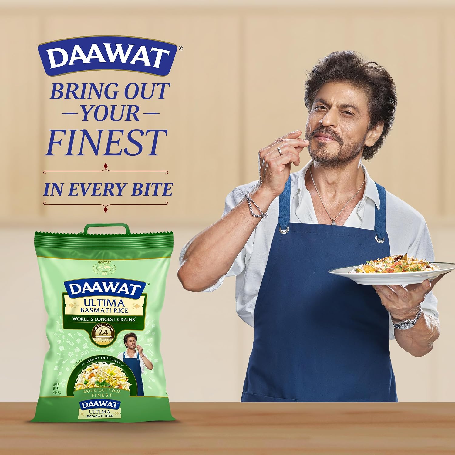 Daawat Traditional Basmati White Rice - 10 lb Bag | Authentic Extra Long Grain Basmati Rice - Great for Curries, Pilafs & Indian Recipes - Cook in Microwave or on Stove Top